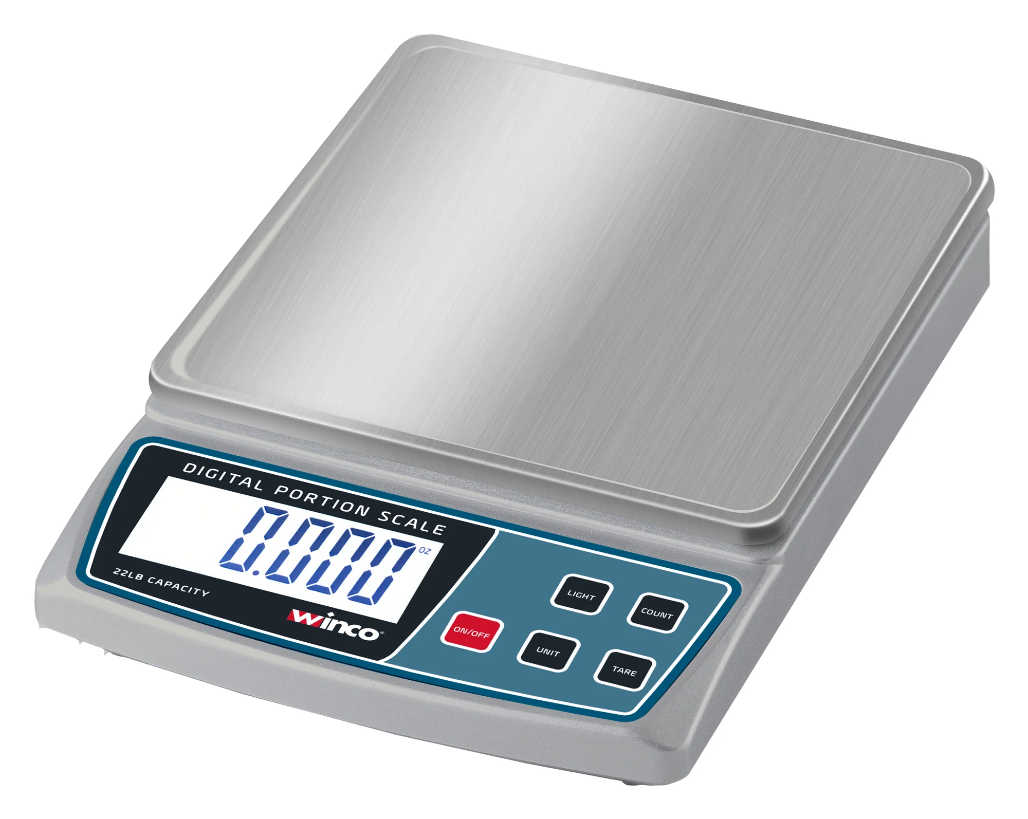 Winco SCAL-D22 Digital Portion Control Scale 22 lb Capacity Stainless Steel - Image 3