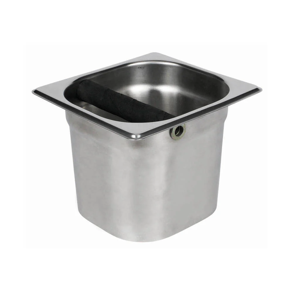 Winco SCD-5 7 Inch Coffee Knock Box 23 Gauge Stainless Steel with Puck Disposal - Image 2