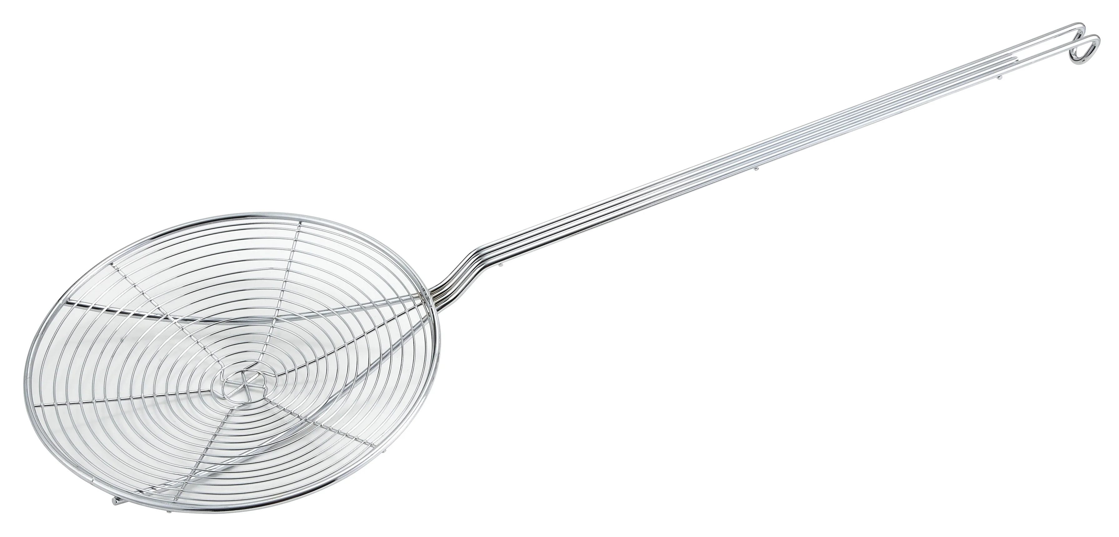 Winco SCF-7 7 Inch Diameter Skimmer Round Nickel Plated Spiral Wire Handle