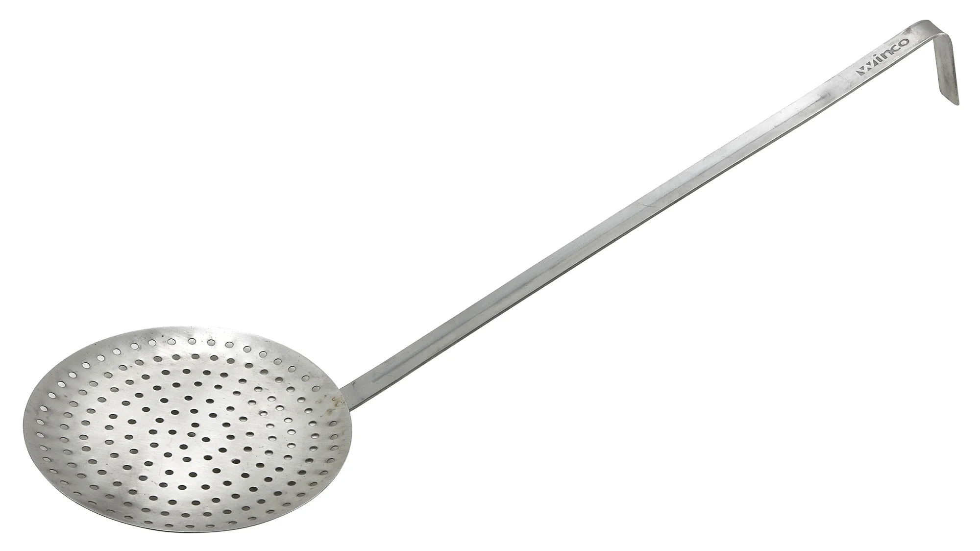 Winco 5-3/4" Round Perforated Skimmer - Stainless Steel - Image 2