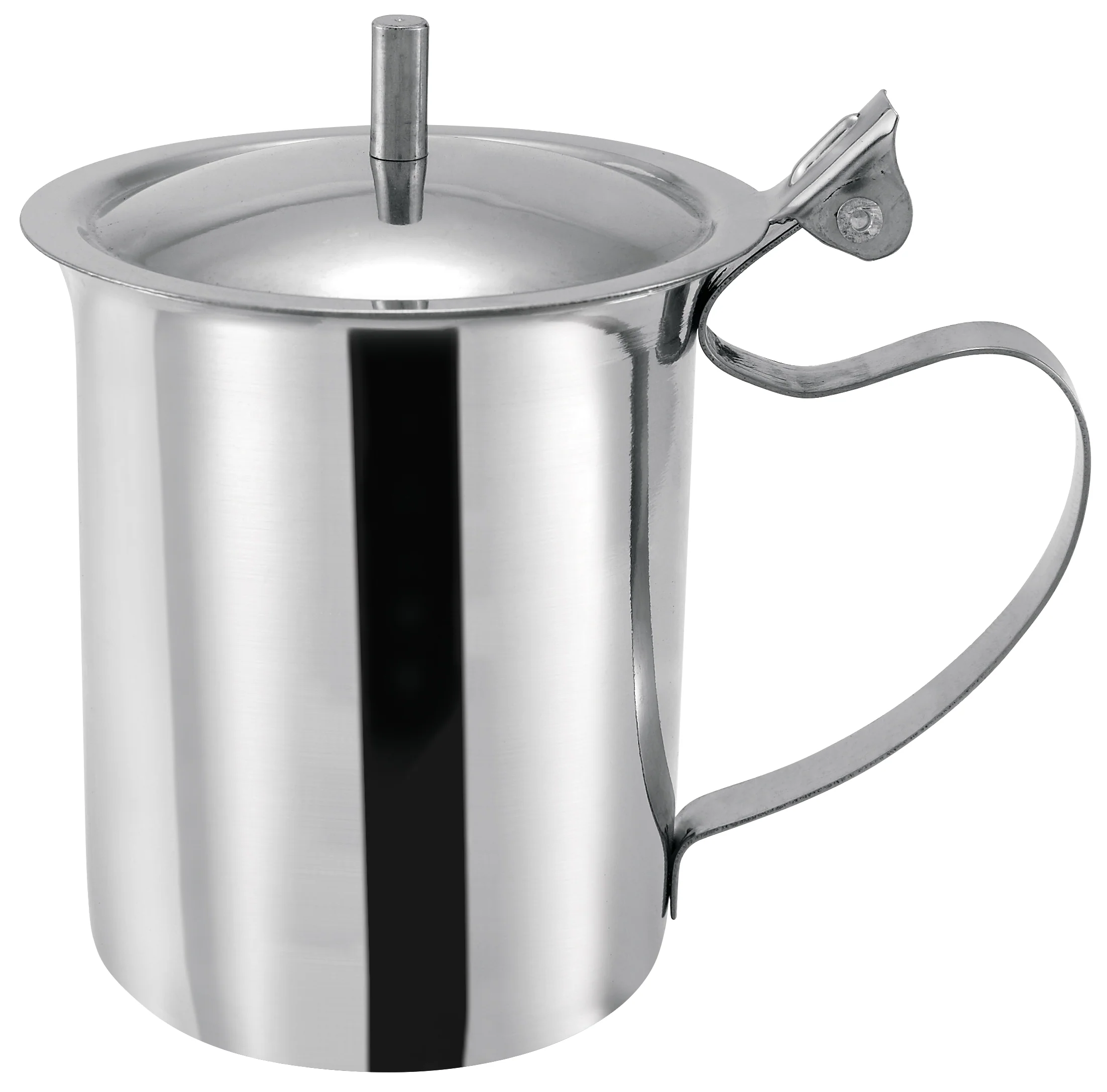 Winco SCT-10 10 Oz Server Creamer Cover with Knob Stainless Steel