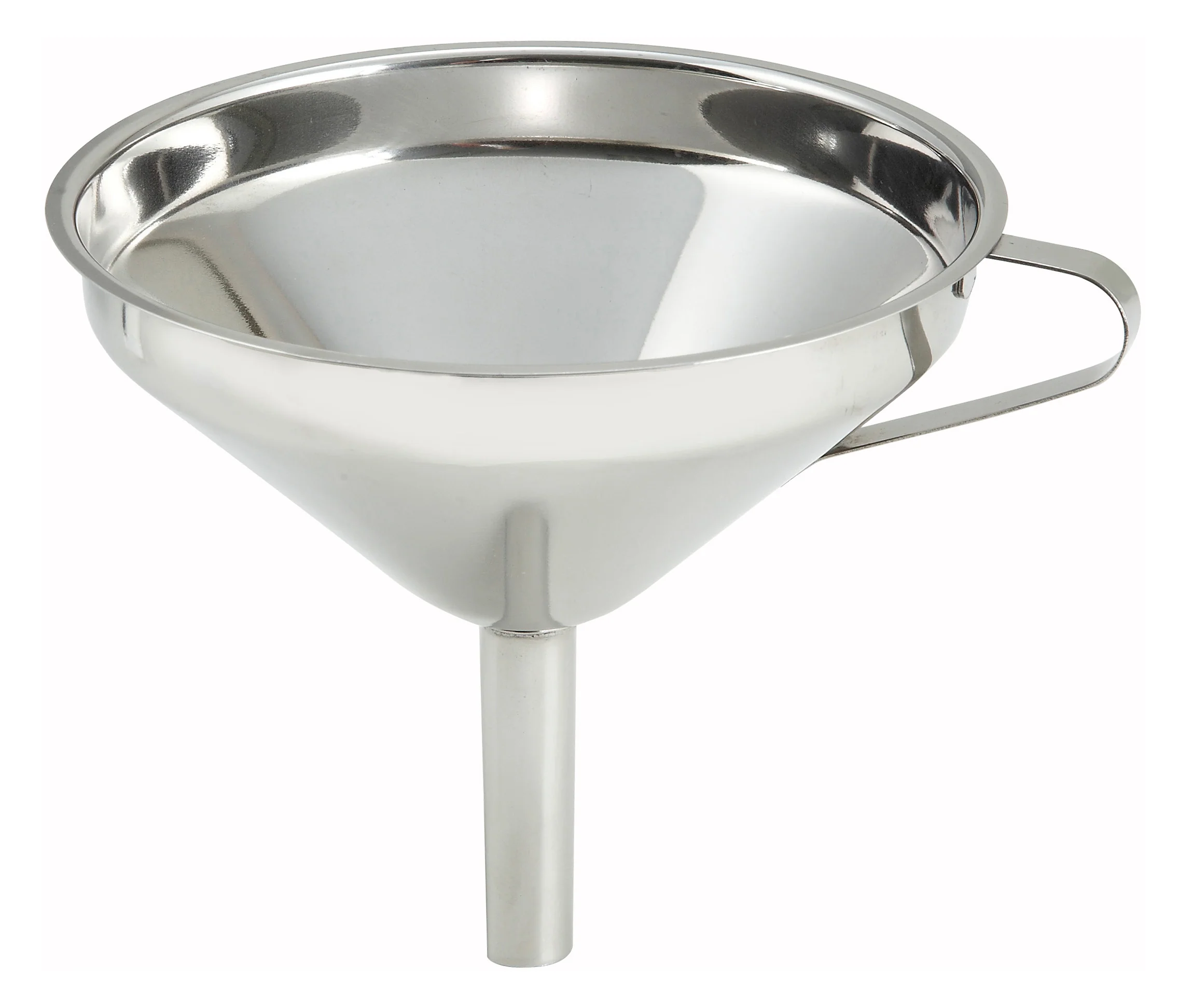 Winco SF-5 5 Inch Wide Mouth Funnel with Mirror Finish Stainless Steel - Image 2