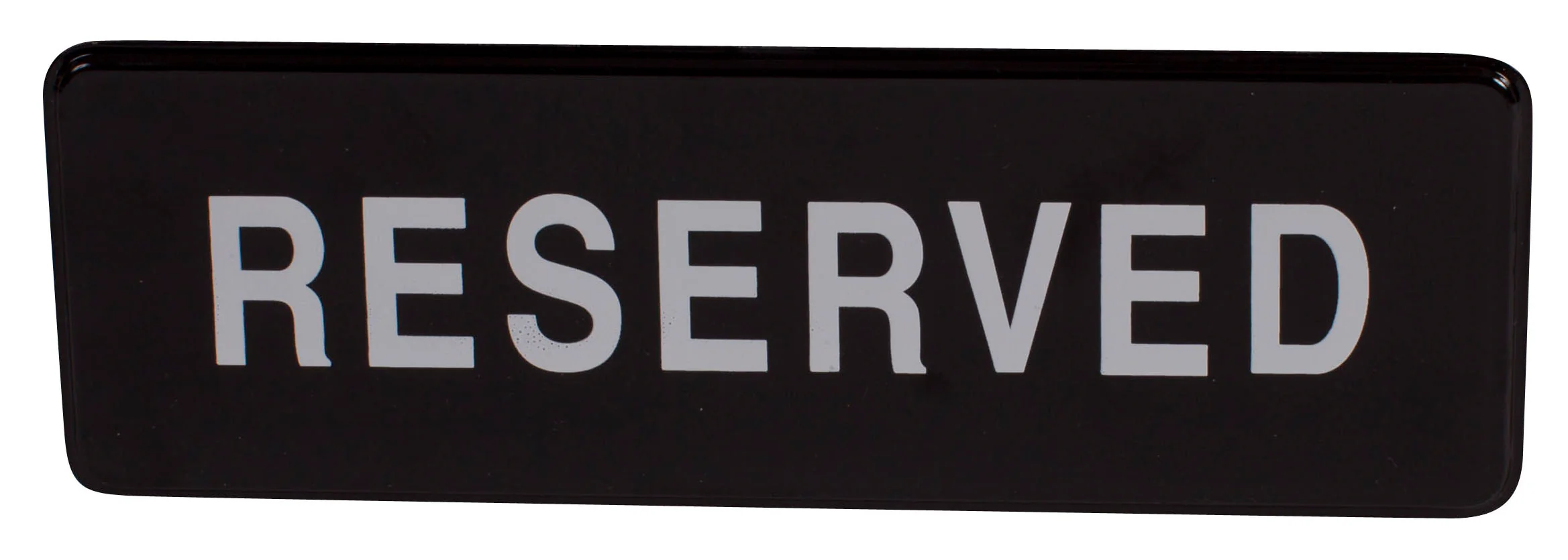 Winco SGN-328 9 Inch Reserved Sign Compliance Black and White - Image 2