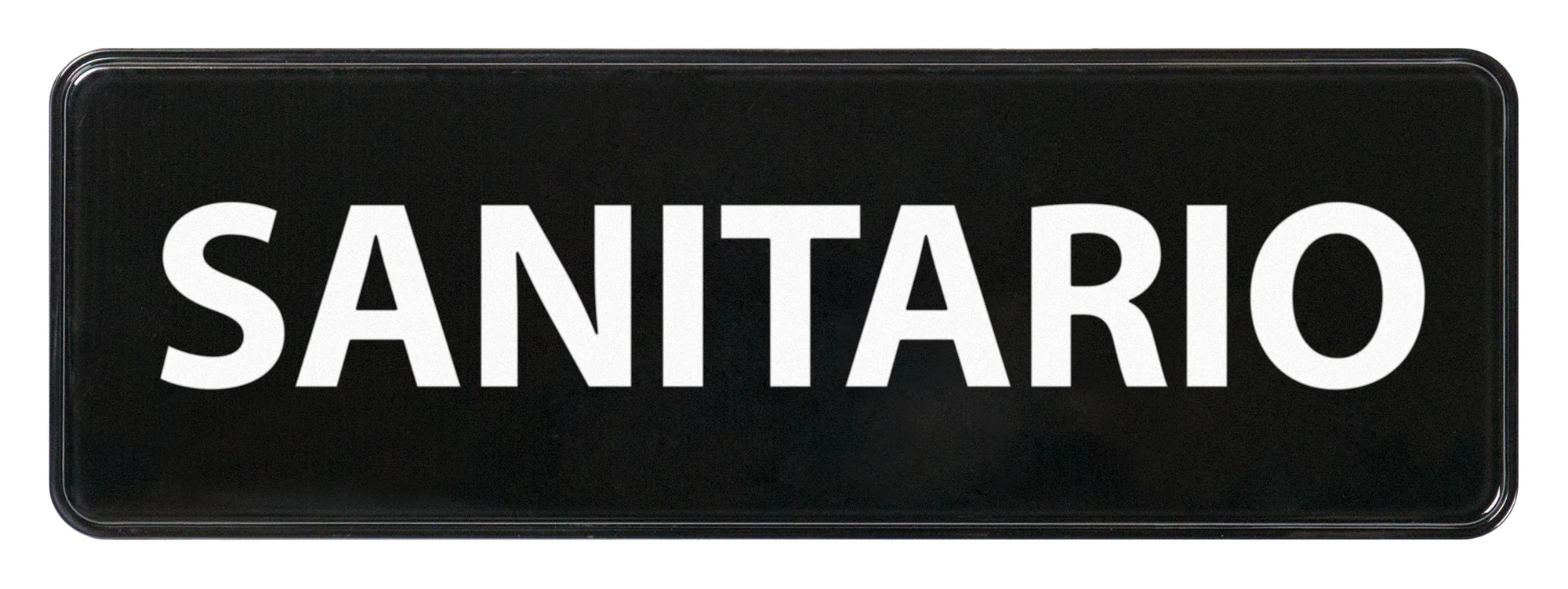 Winco SGN-367 9 Inch Sanitize Sign Compliance Plastic Adhesive Back - Image 2