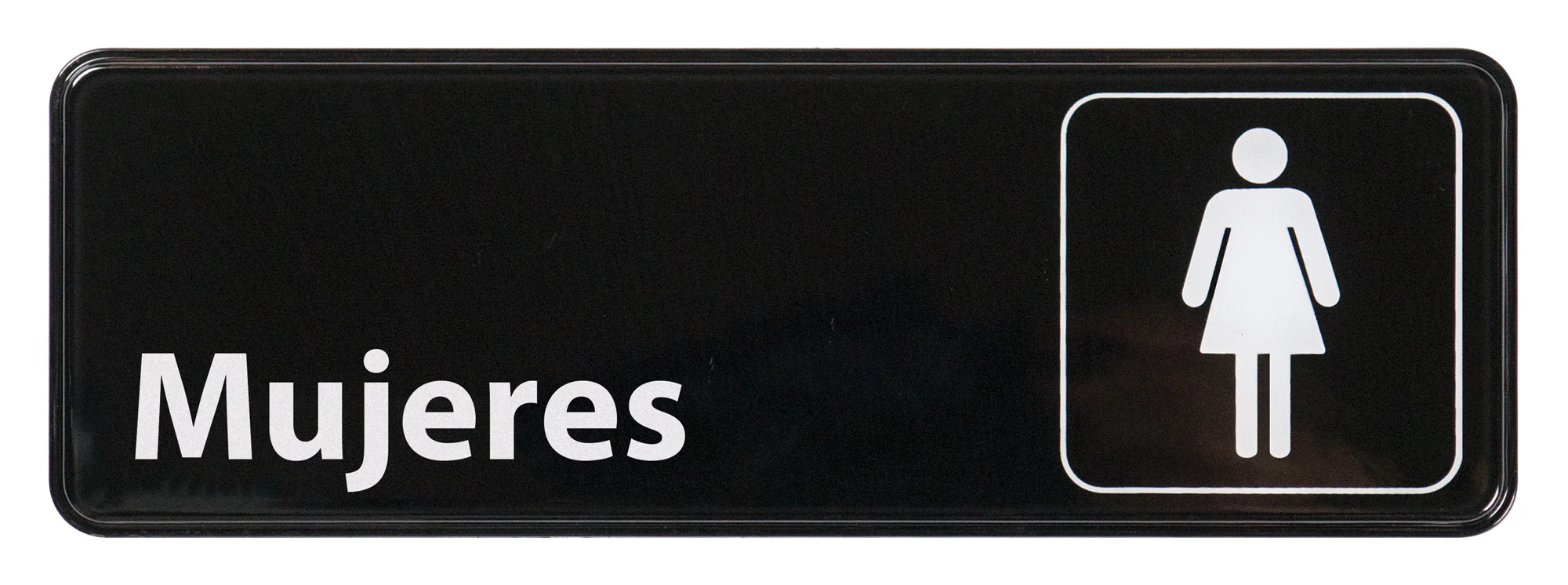 Winco SGN-369 9 Inch Women Sign Compliance Symbol Durable Plastic Adhesive Back