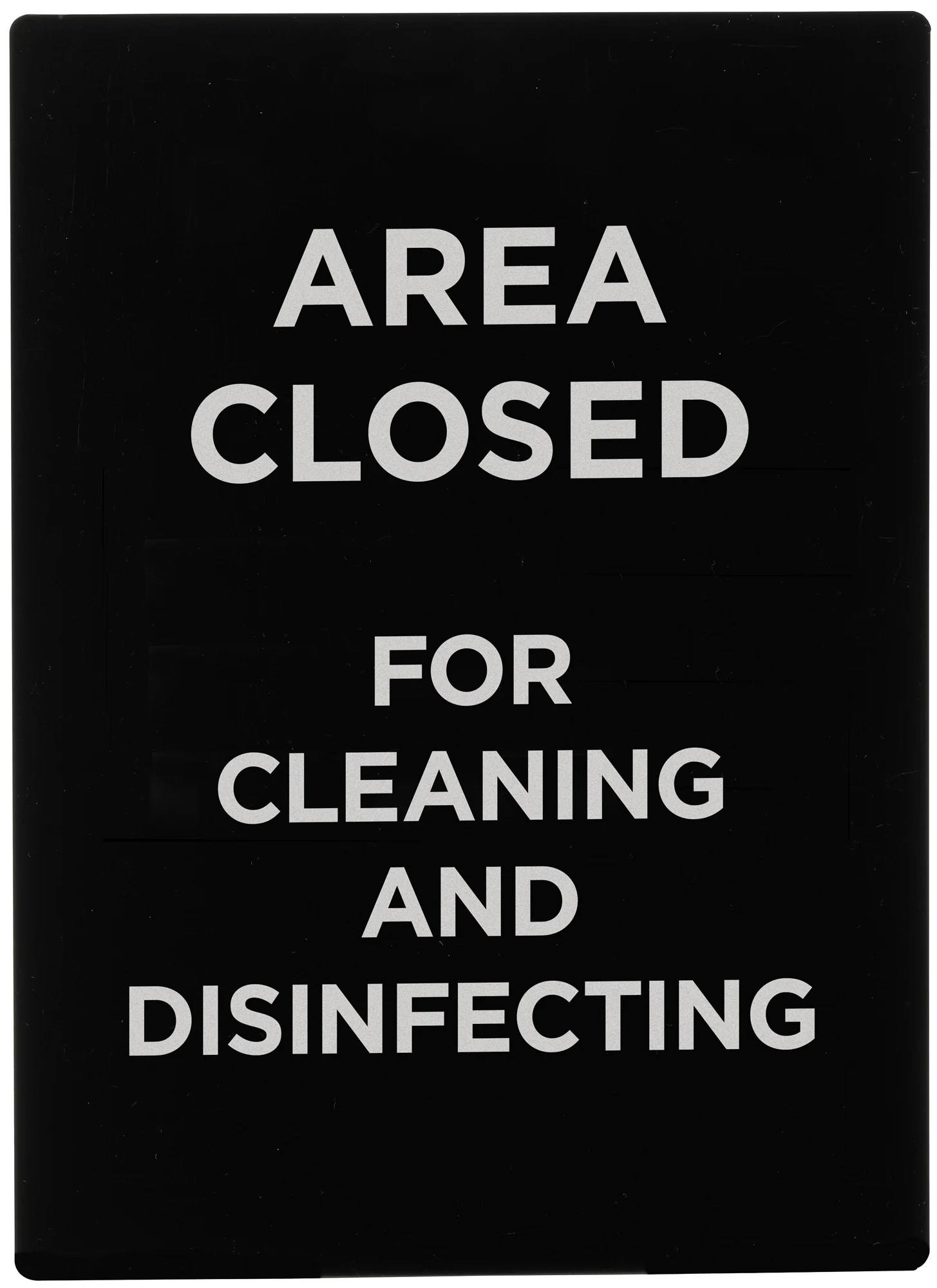 Winco SGN-807 8-1/2 Inch Informational Sign Area Closed For Cleaning and Disinfecting - Image 2