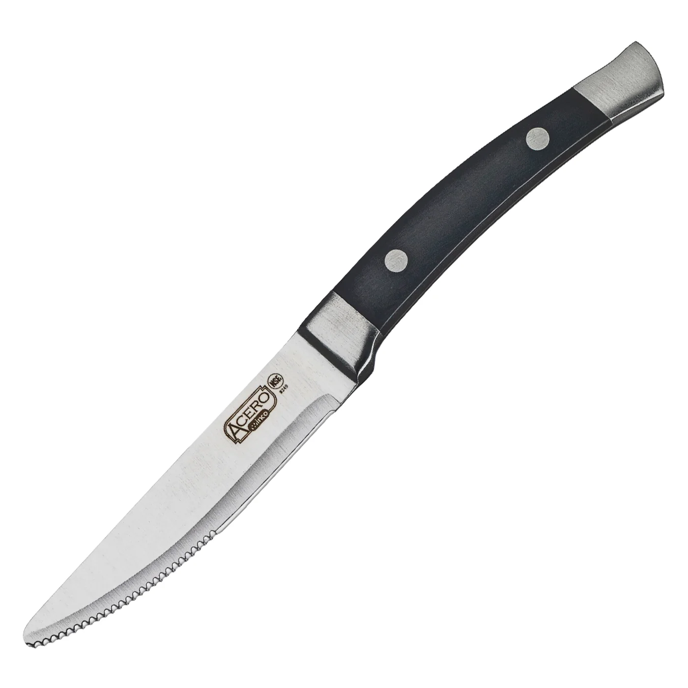 Winco SK-22 5 Inch Blade 11 Inch Overall Length Steak Knife Forged Serrated POM Handle - Image 2