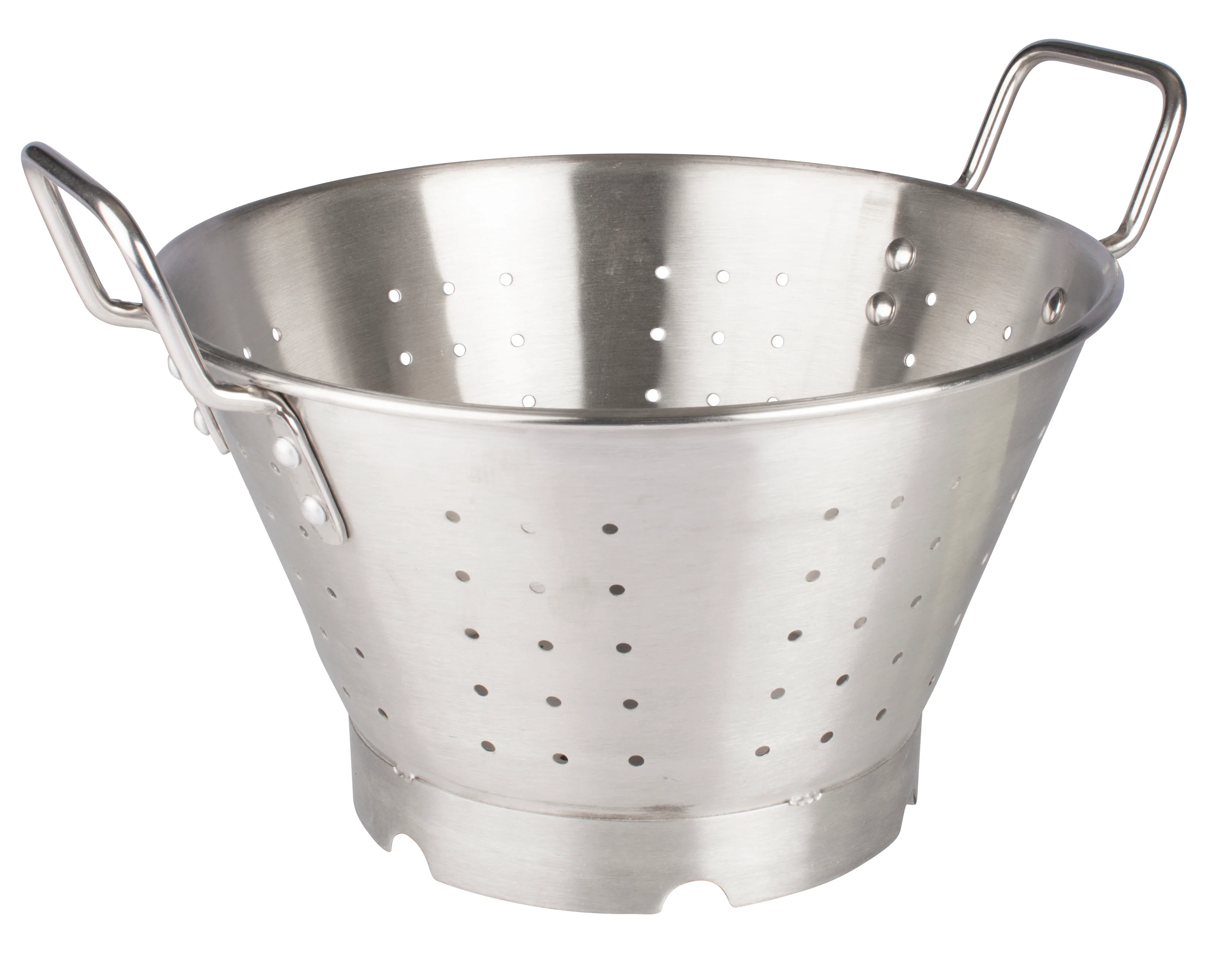 Winco SLO-11 11 Quart Round Colander 15 Inch Diameter Heavy Duty Stainless Steel - Image 2