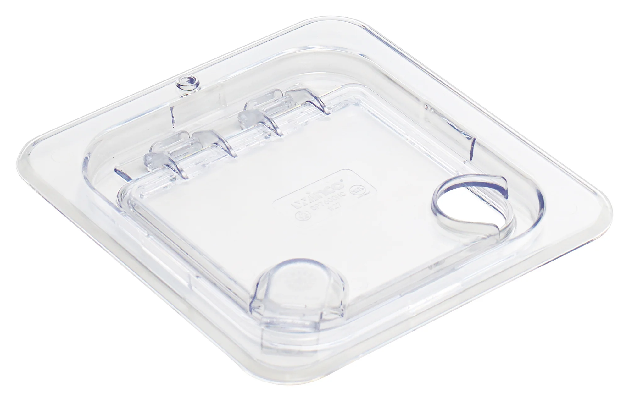 Winco SP7600H 1/6 Size Hinged Food Pan Cover Polycarbonate Clear - Image 5