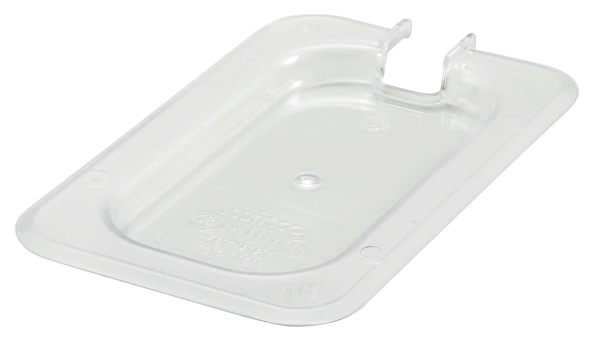 Winco SP7900C 1/9 Size Polycarbonate Food Pan Cover Slotted Clear