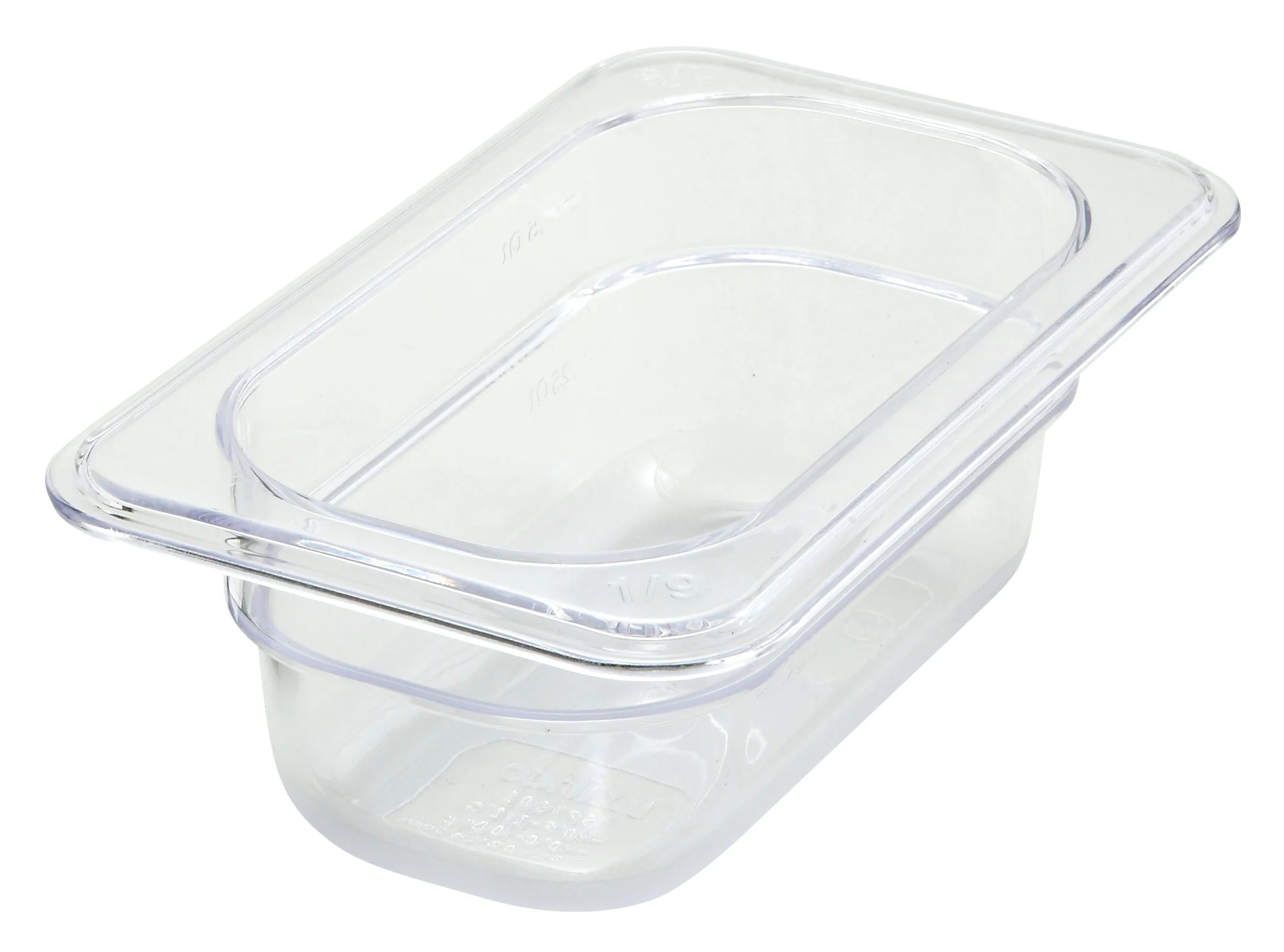 Winco SP7902 6-7/8 Inch Clear Poly-Ware Food Pan 1/9 Size Break-Resistant - Image 3