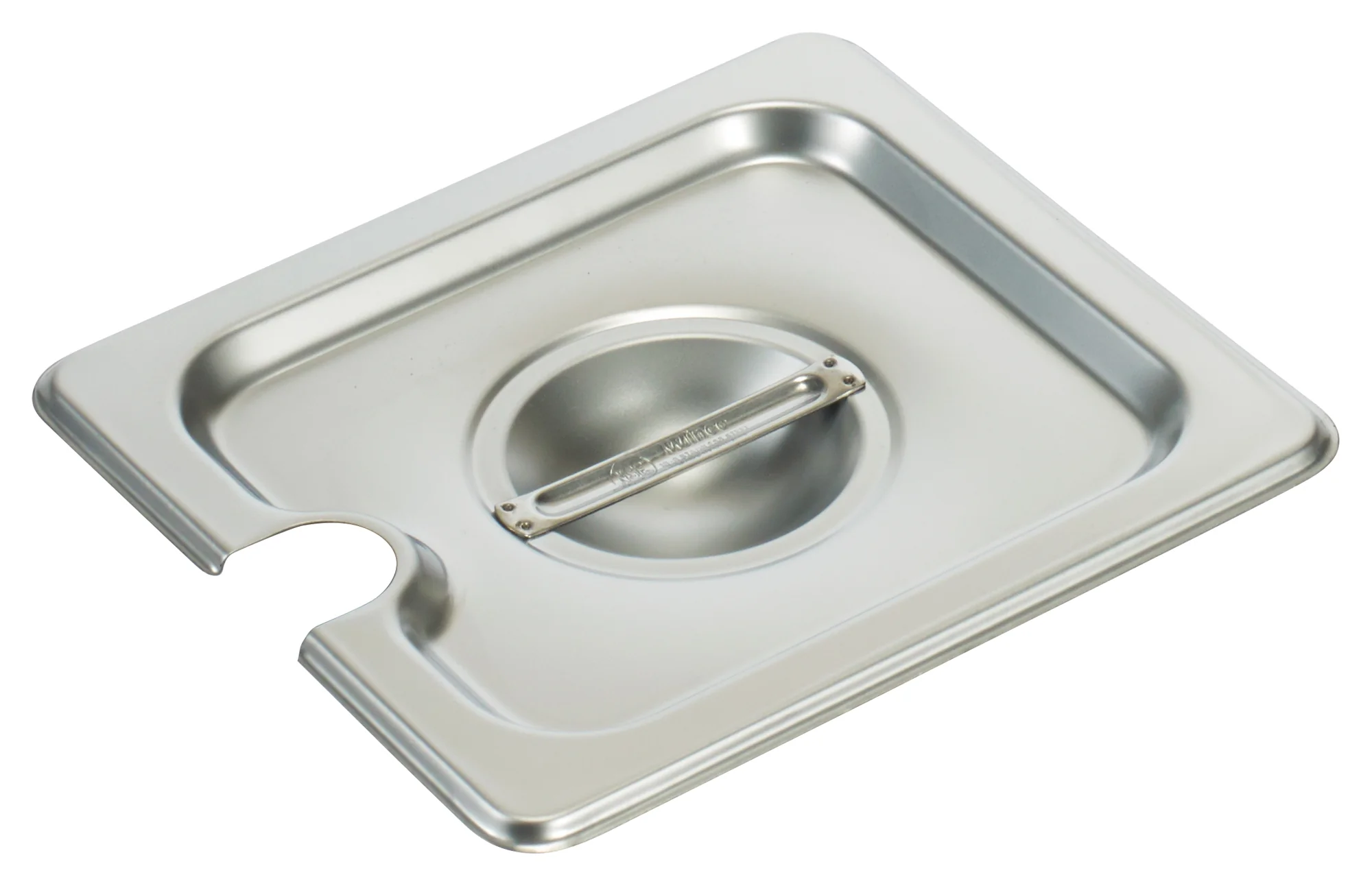 Slotted Steam Pan Cover 1/6 Size - Winco SPCS Stainless Steel with Handle - Image 2