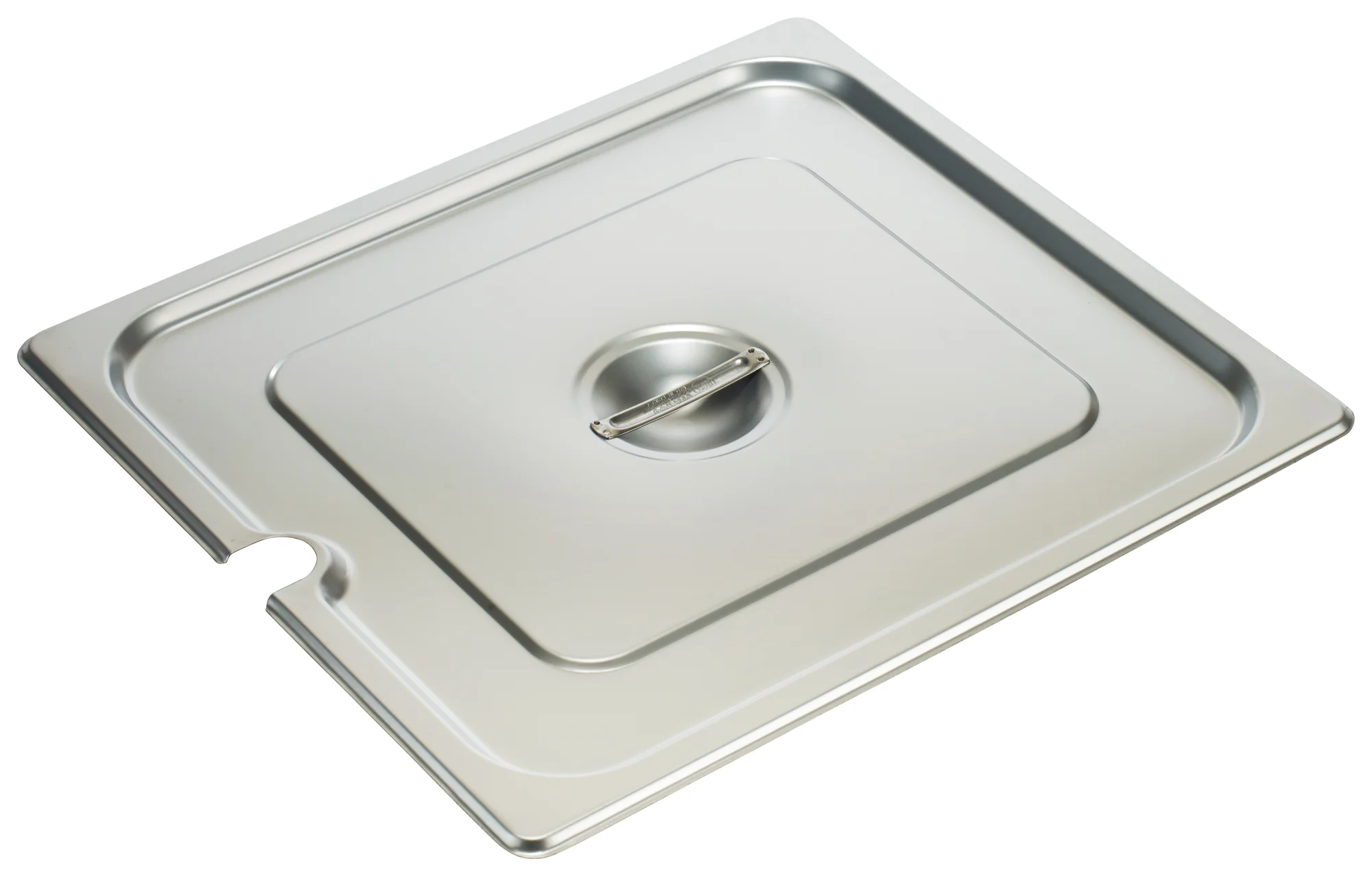 Winco SPCTT 2/3 Size Slotted Steam Table Pan Cover with Handle Stainless Steel - Image 2