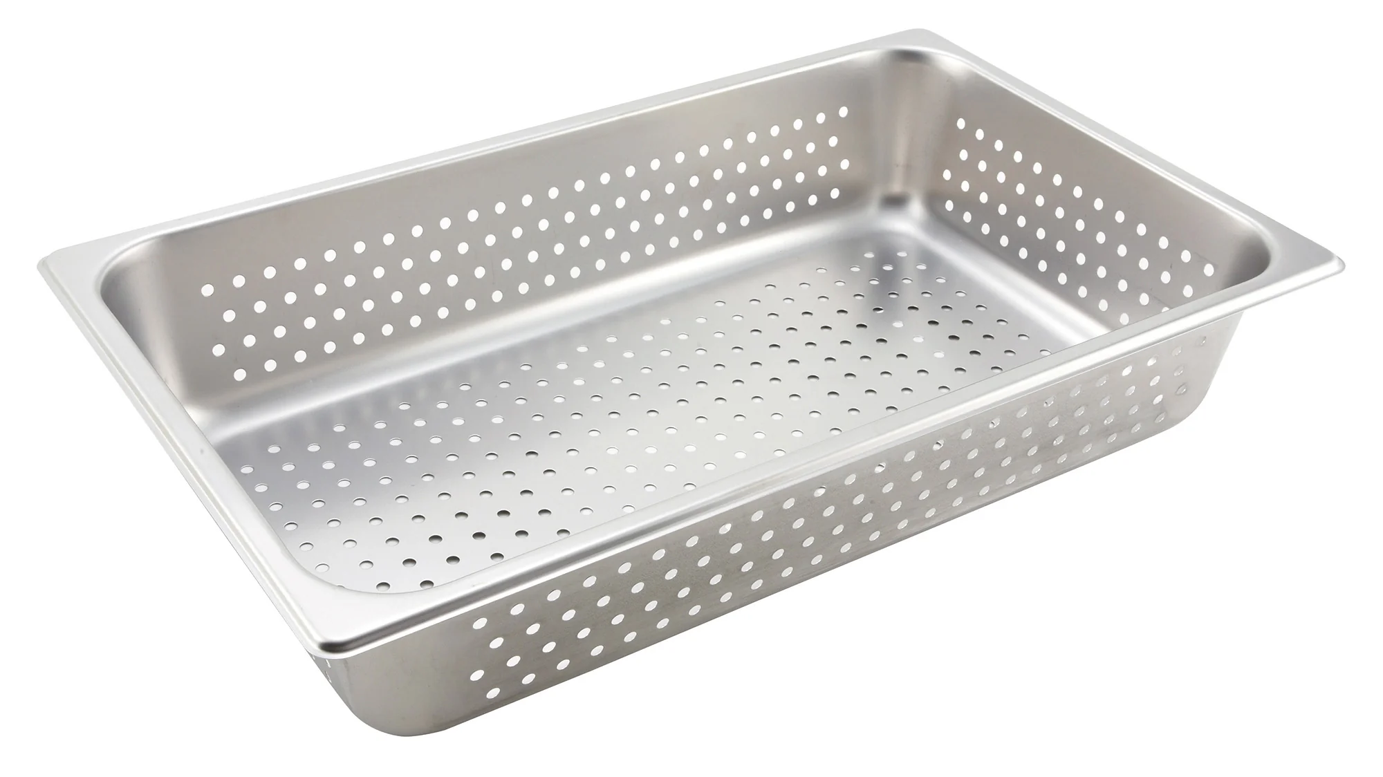 Winco SPFP4 Full Size 4 Inch Deep Perforated Steam Table Pan Stainless Steel - Image 2