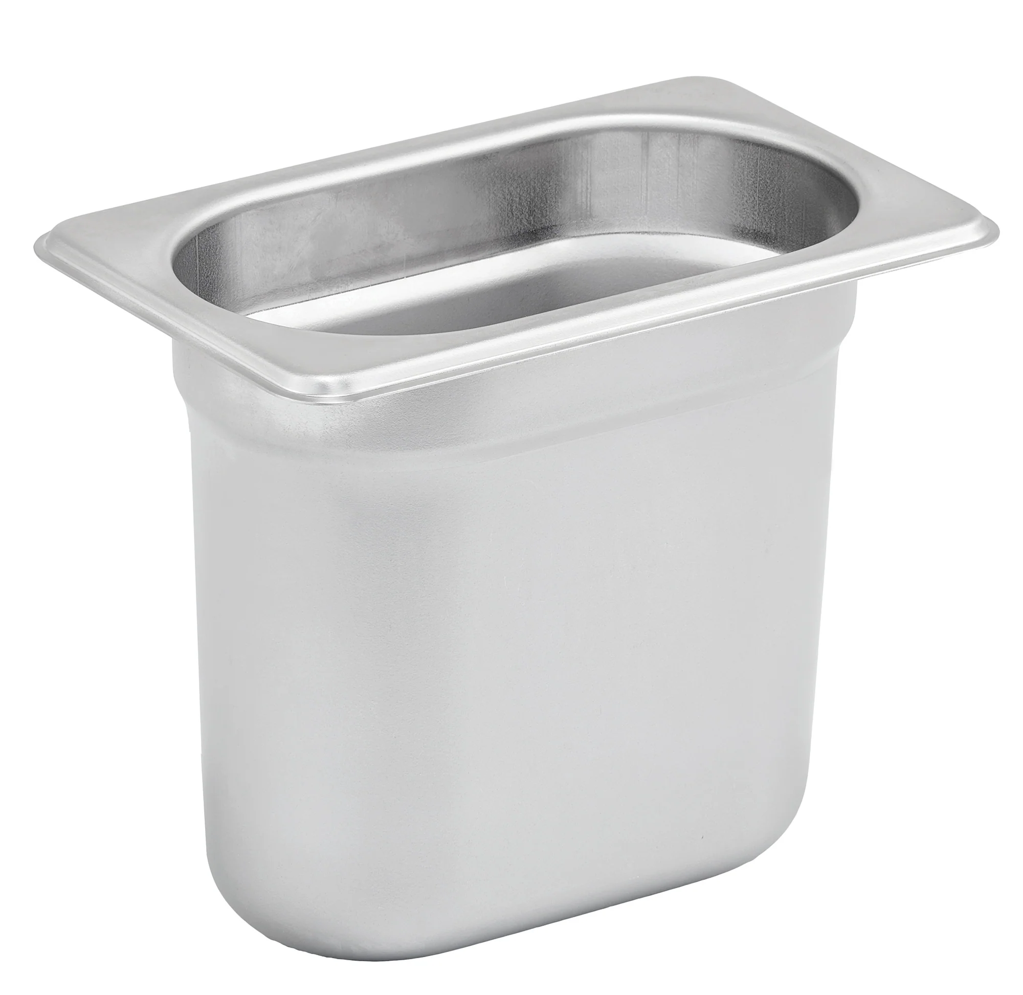 Winco SPJH-906GN 6-3/4 Inch Steam Table Pan 1/9 Size 22 Gauge Stainless Steel with anti-jamming - Image 2