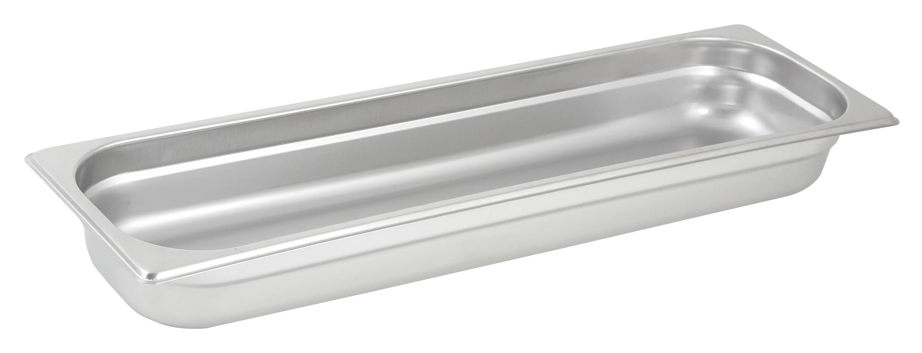 Winco SPJL-2HL 1/2 Size Long Steam Table Pan 25 Gauge Stainless Steel with Anti-jamming - Image 3