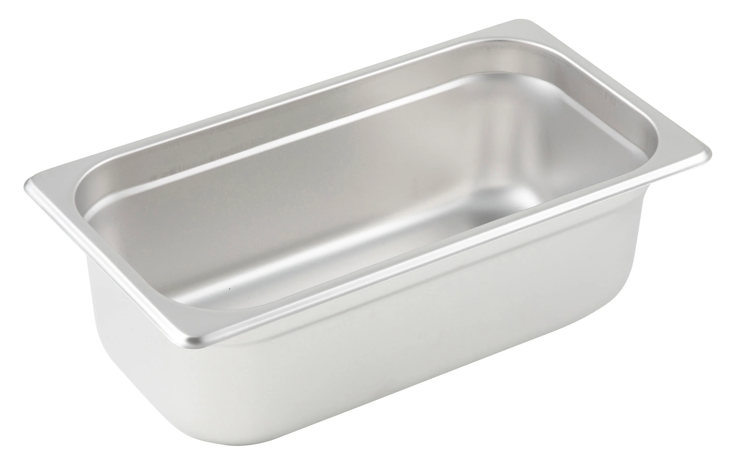Winco SPJL-304 12-3/4 Inch Steam Table Pan 25 Gauge Stainless Steel with Anti-Jamming