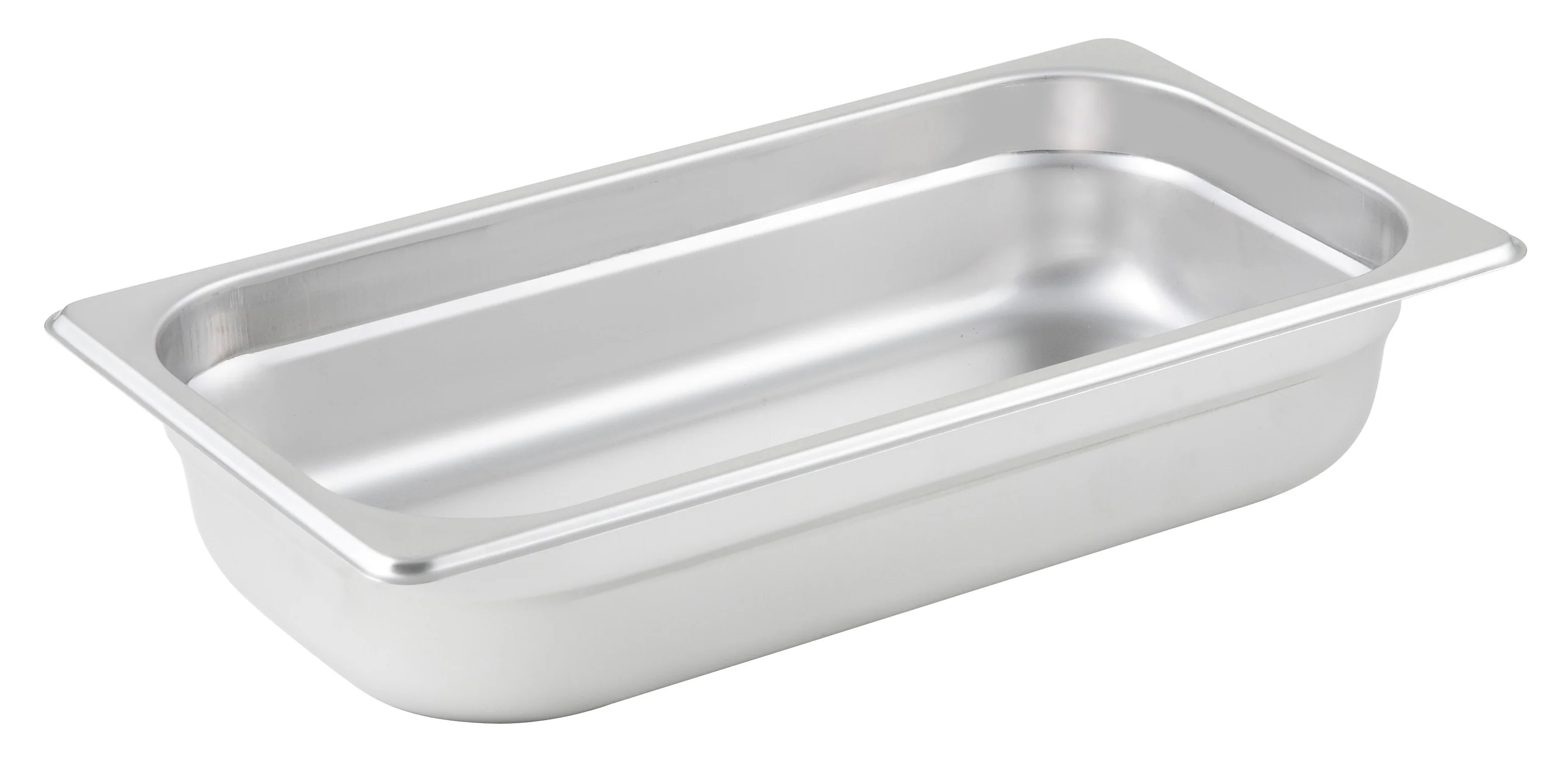 Winco SPJP-302 12-3/4 Inch Width 1/3 Size Steam Table Pan Anti-Jamming Stainless Steel - Image 2
