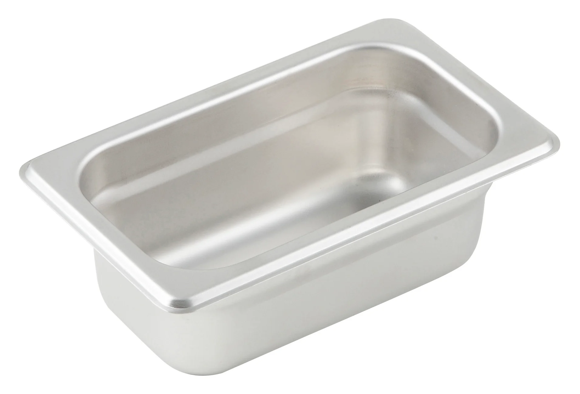 Winco SPJP-902 6-3/4 Inch Stainless Steel Steam Table Pan 1/9 Size with Anti-jamming - Image 3
