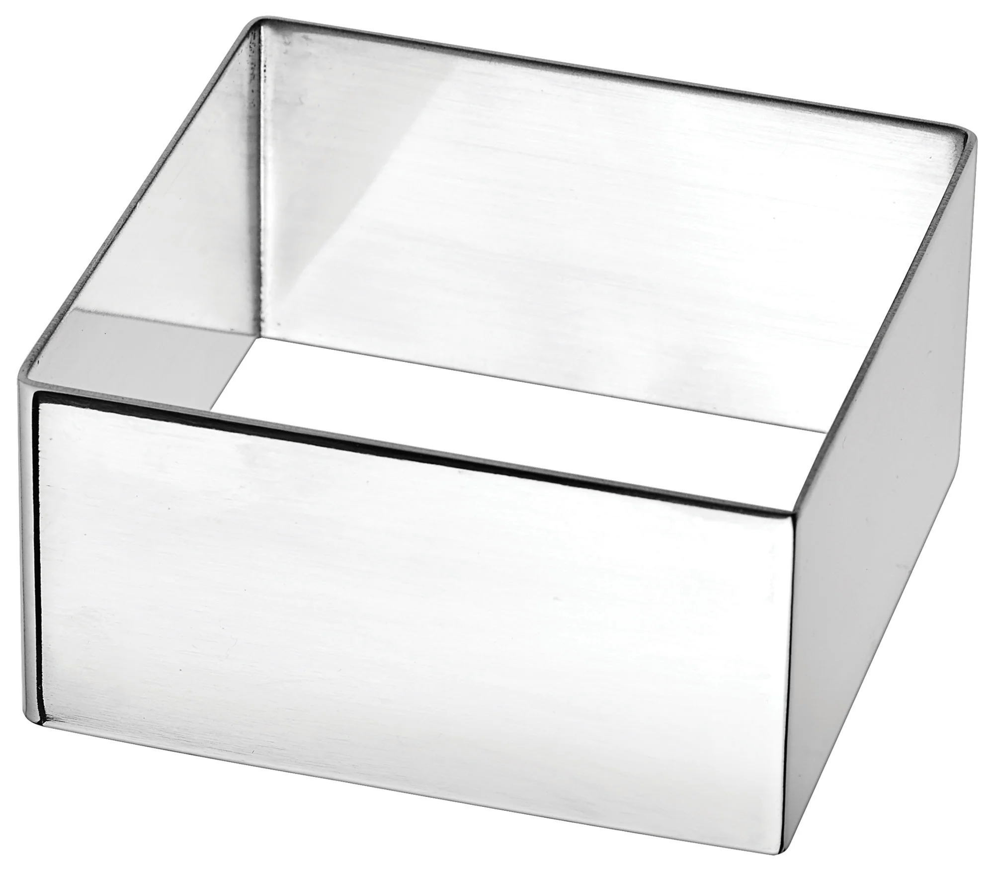 Winco SPM-275S 2-3/4 Inch Square Pastry Mold Mirror Finish Stainless Steel