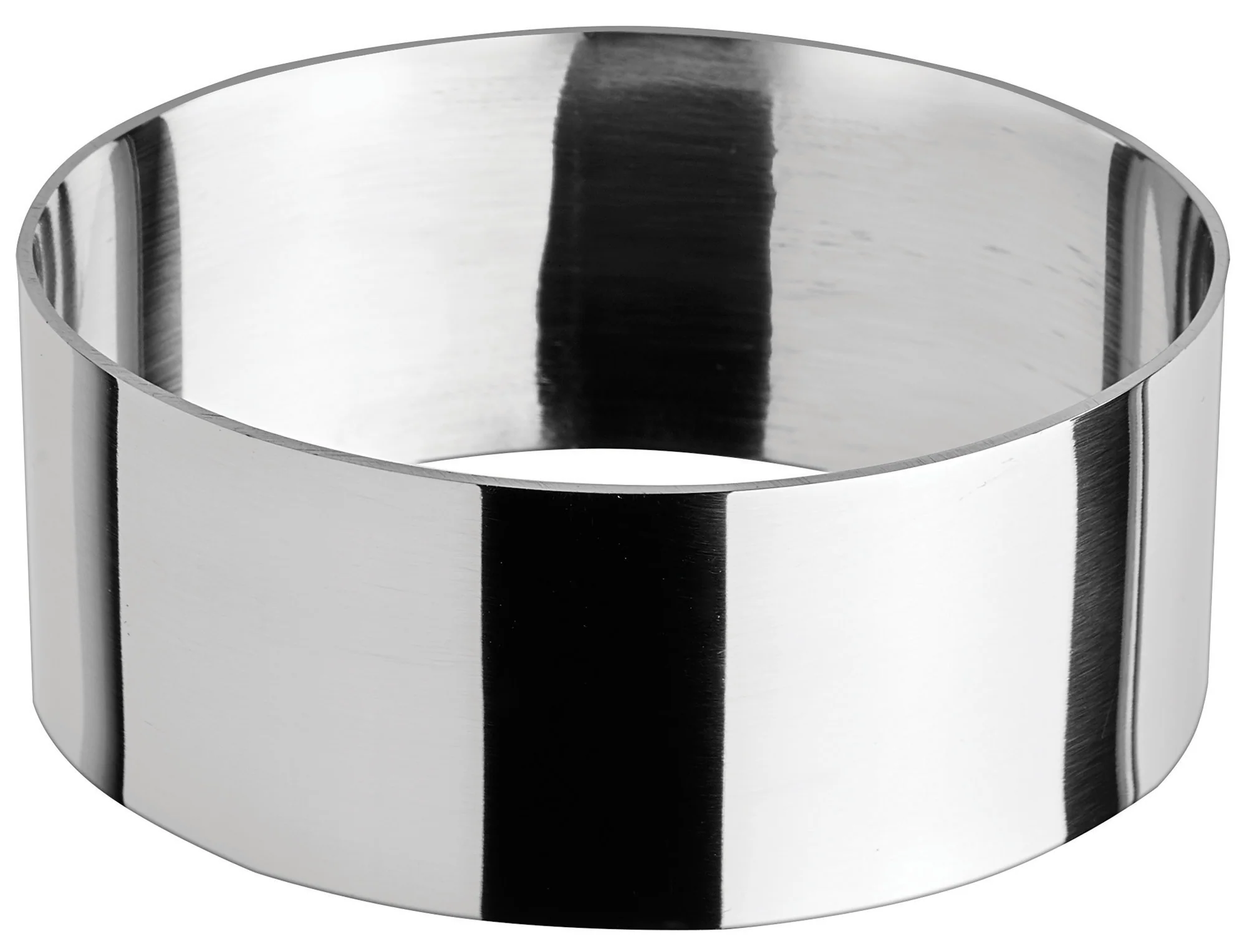 Winco SPM-31O 3 Inch Oval Pastry Mold Stainless Steel Mirror Finish - Image 2