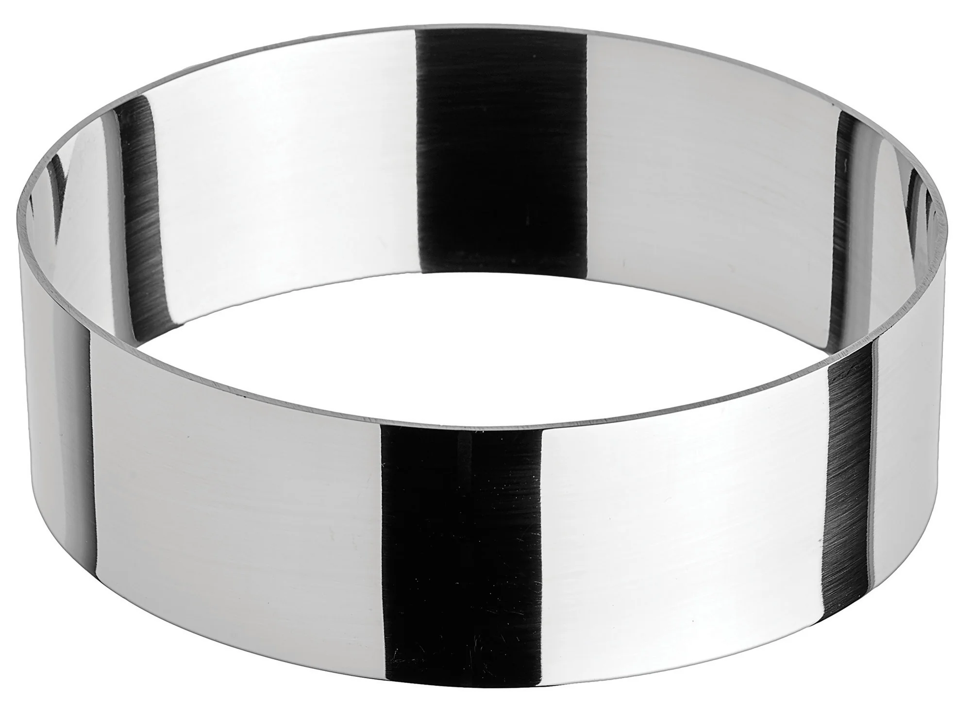 Winco SPM-41O 4 Inch Pastry Mold Oval Dishwasher Safe Stainless Steel Mirror Finish - Image 2