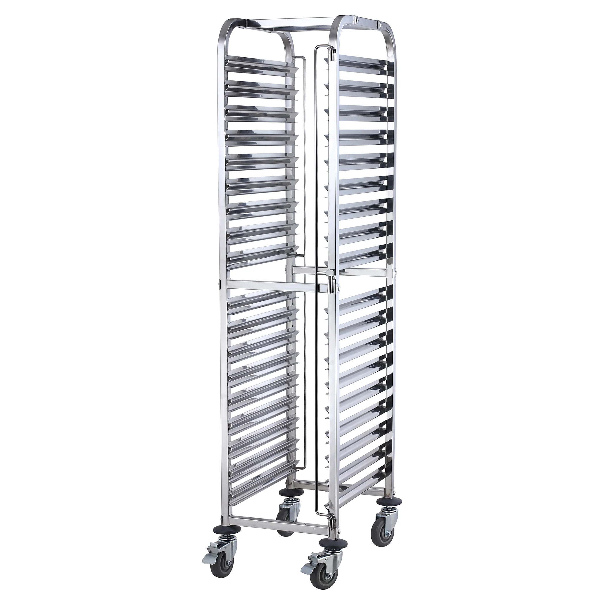 Mobile Steam Pan Rack 36-Tier - Winco SRK-36 21-5/8 Inch Stainless with Brakes