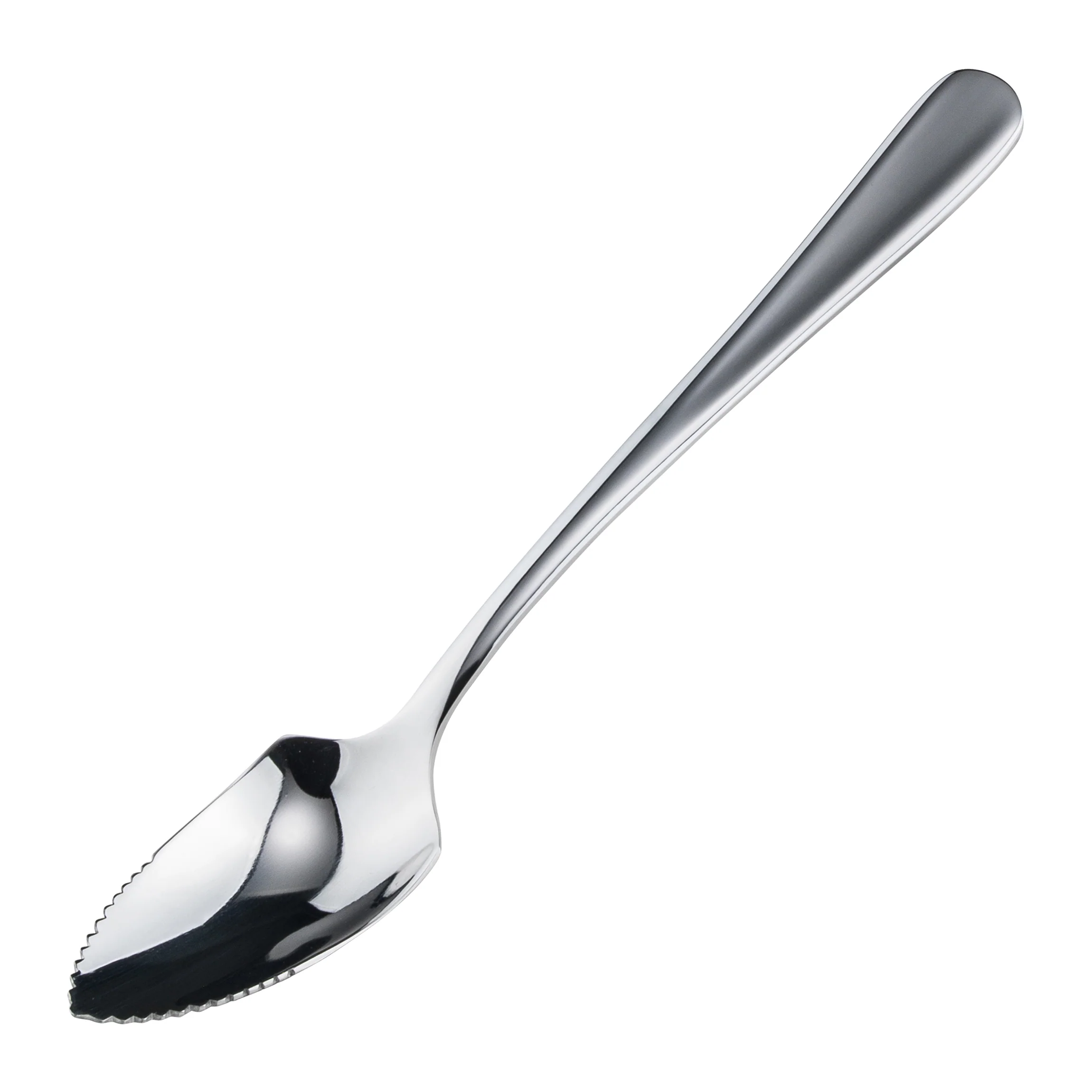 Winco SRS-6 6-1/4 Inch Serrated Edge Grapefruit Spoon Heavy Weight Stainless Steel