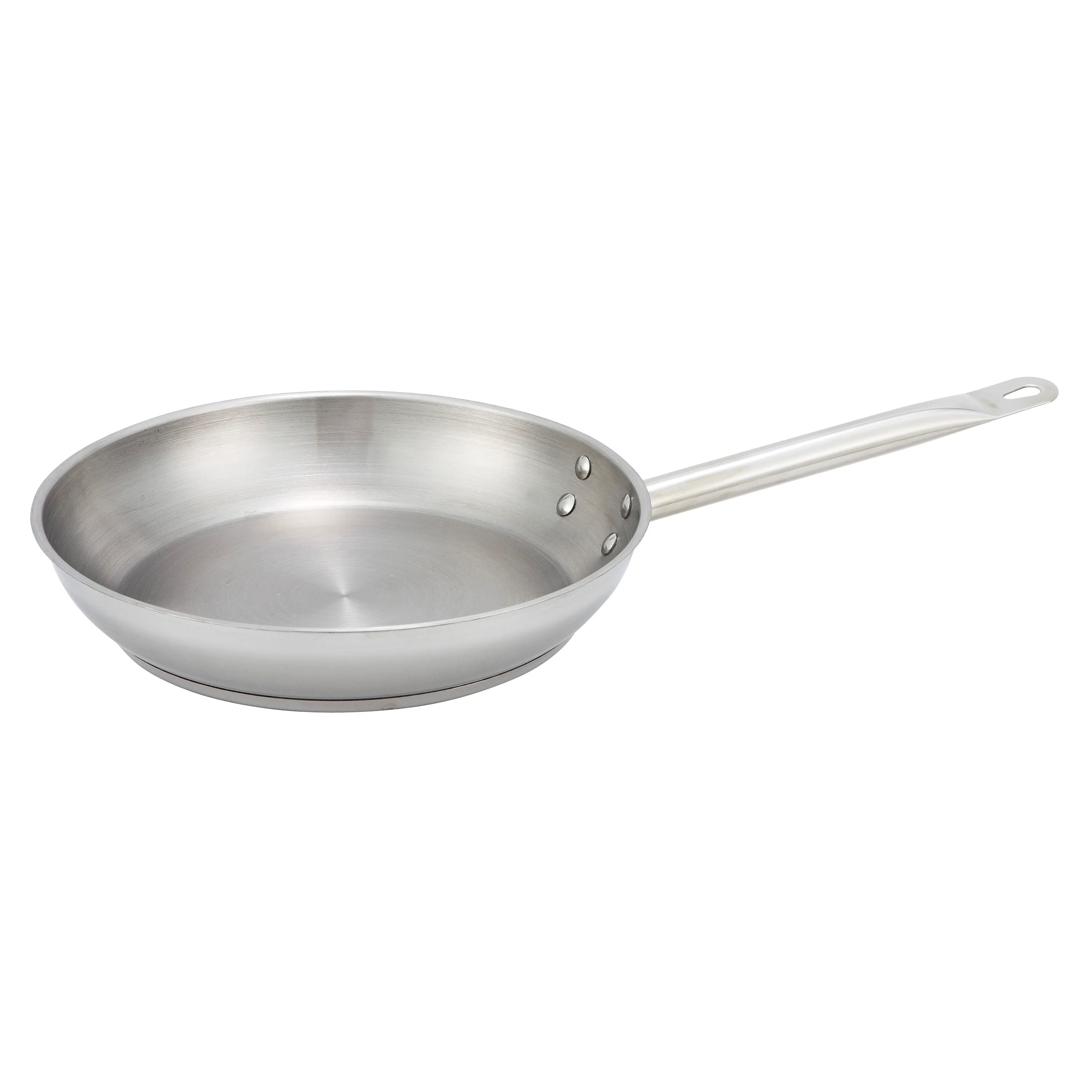 Winco SSFP-11 11 Inch Fry Pan Induction Ready Riveted Handle Heavy Duty Aluminum Core