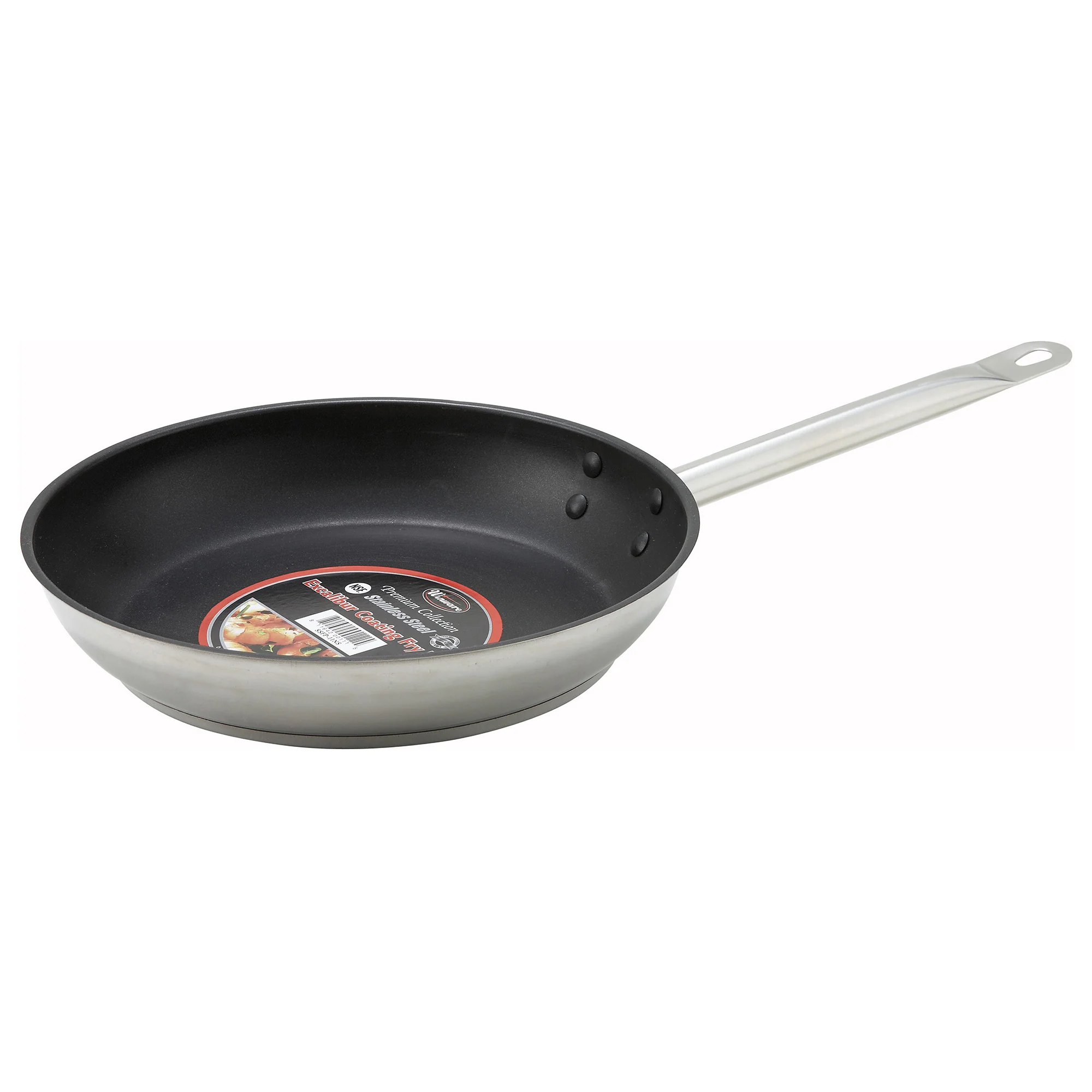 Winco SSFP-9NS 9-1/2 Inch Fry Pan Induction Ready Stainless Steel Non-Stick - Image 3