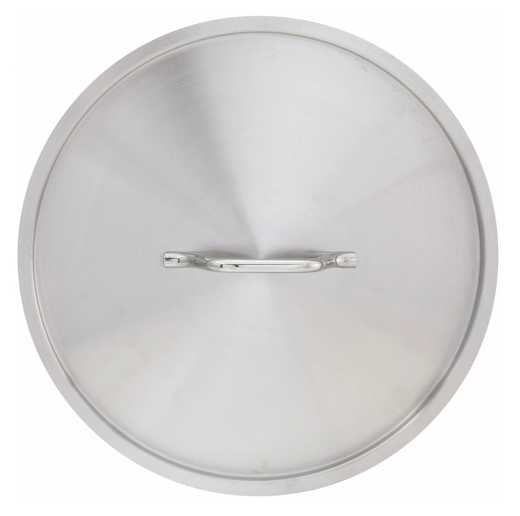 Winco SSTC-12 11 to 12 Inch Round Cover with Handle Stainless Steel - Image 2