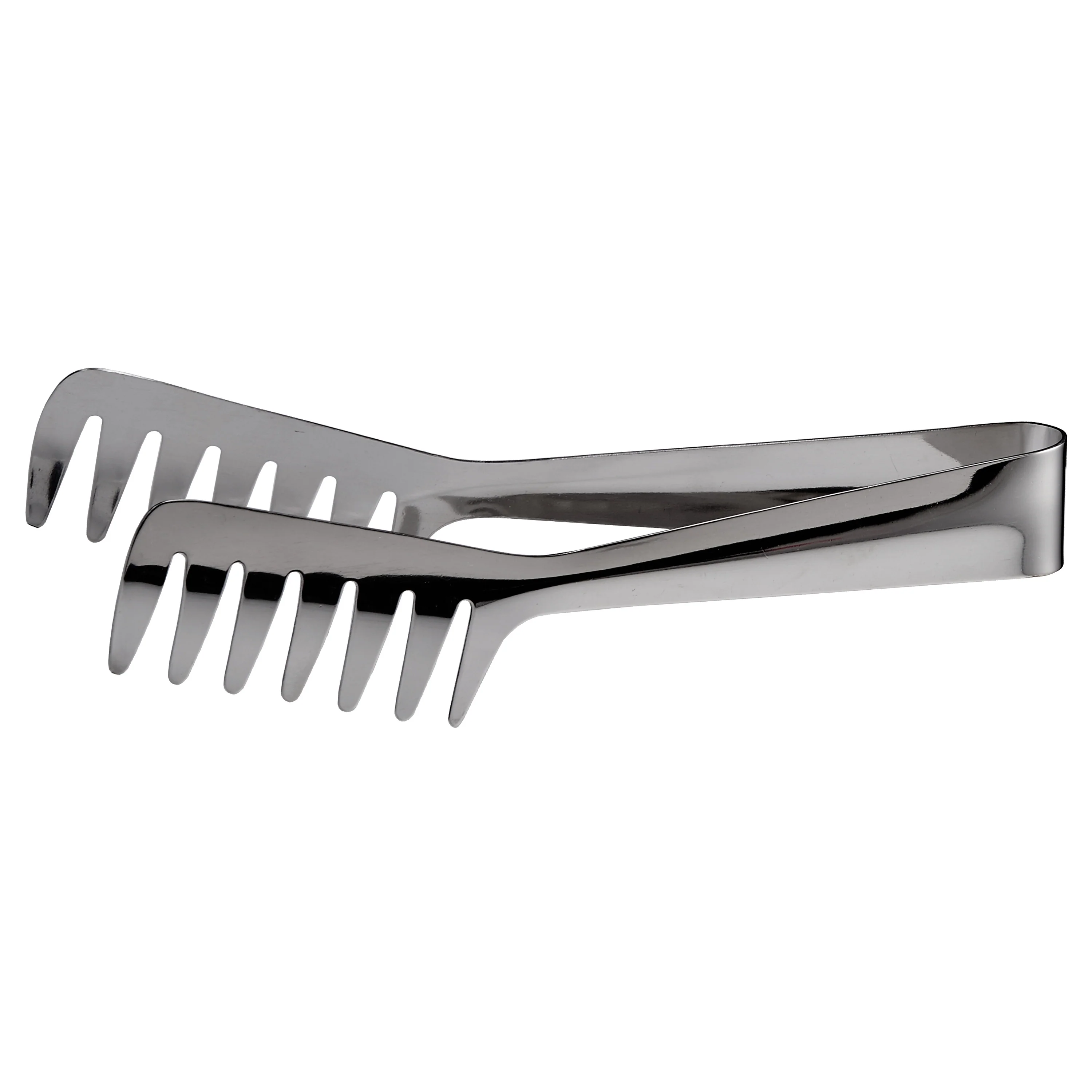 Winco ST-8 8 Inch Spaghetti Tongs Stainless Steel Mirror Finish - Image 2