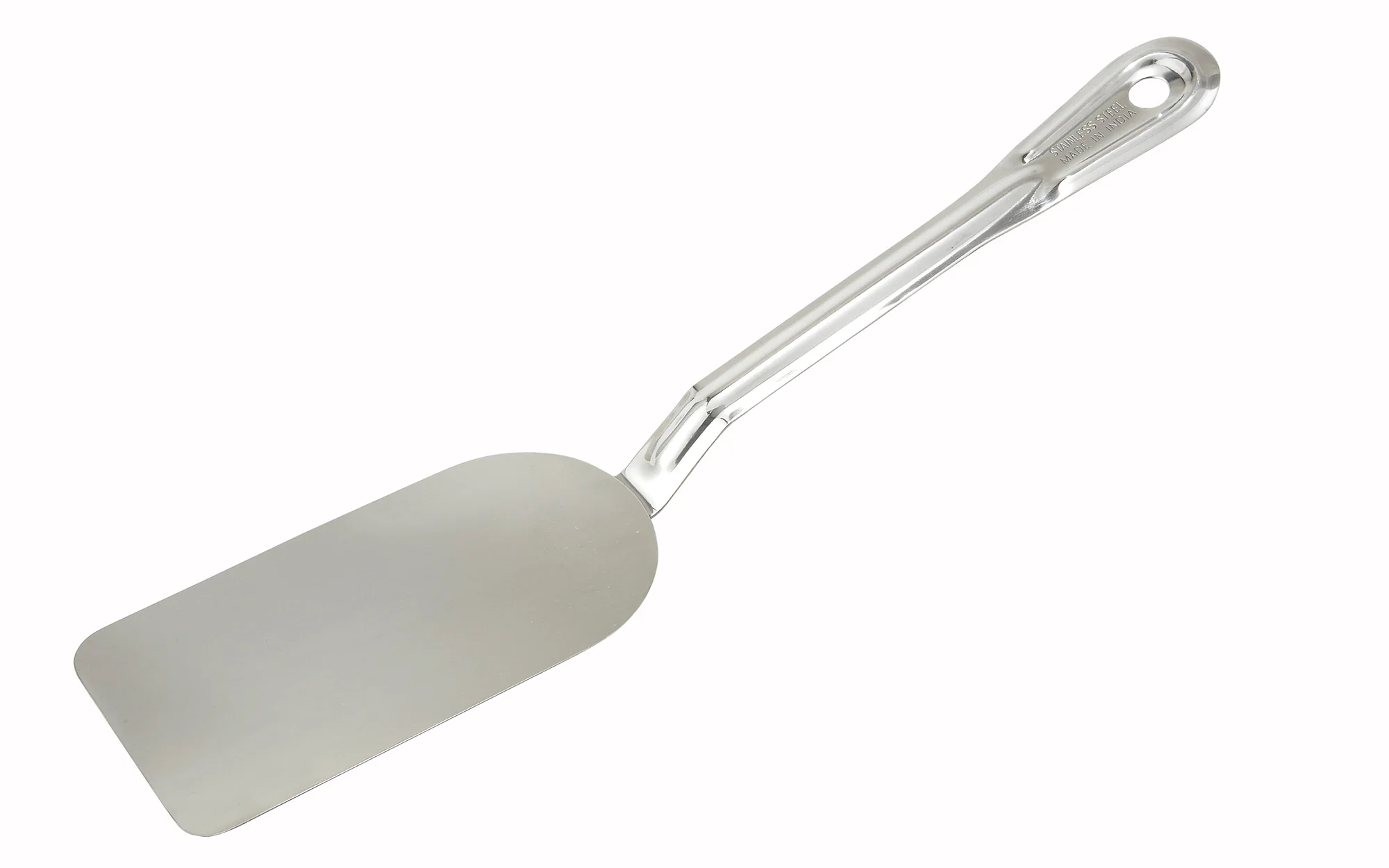 Winco STN-6 14 Inch Solid Turner Stainless Steel with Ergonomic Handle - Image 2