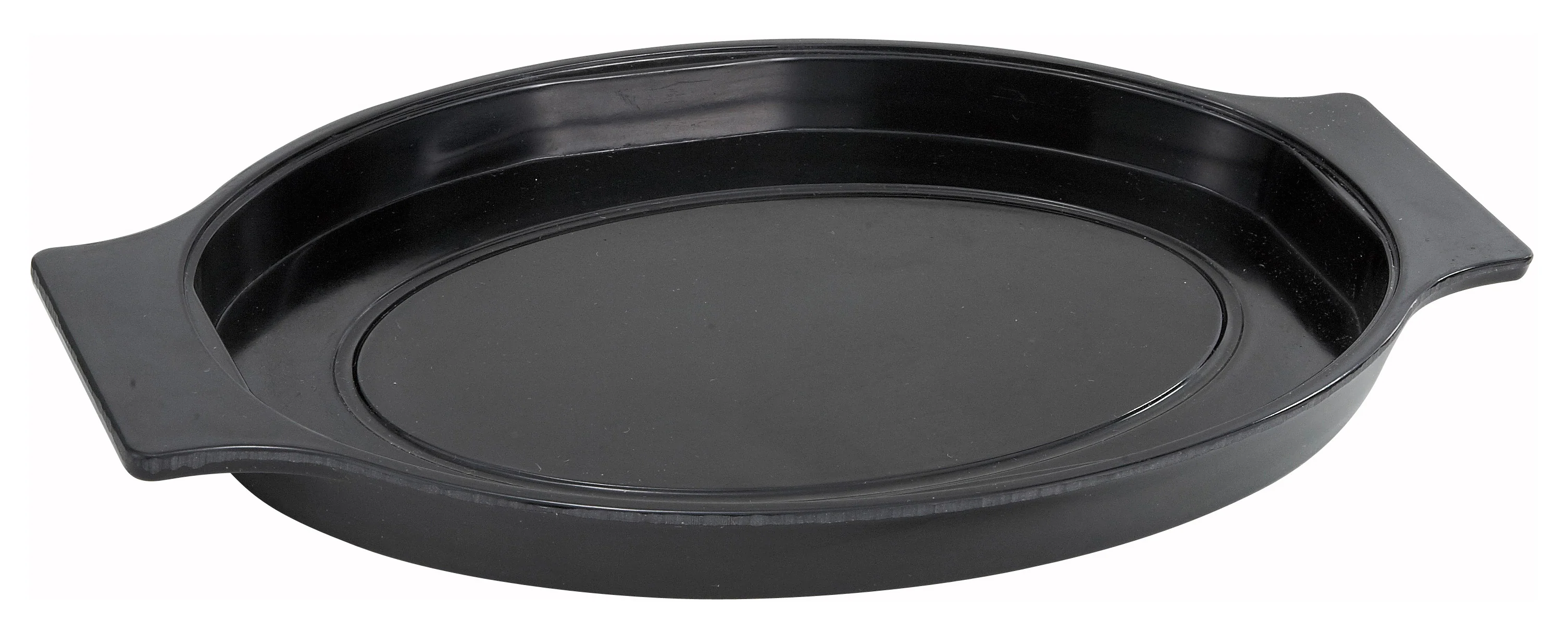 Winco SWU-11 11 Inch Oval Underliner for Sizzling Platter Plastic Black - Image 3
