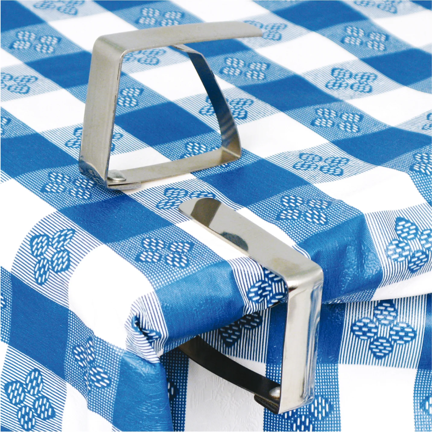 Winco TBC-1 Table Cloth Clip Fits Tables Up to 1-1/2 Inch Thick Stainless Steel - Image 3