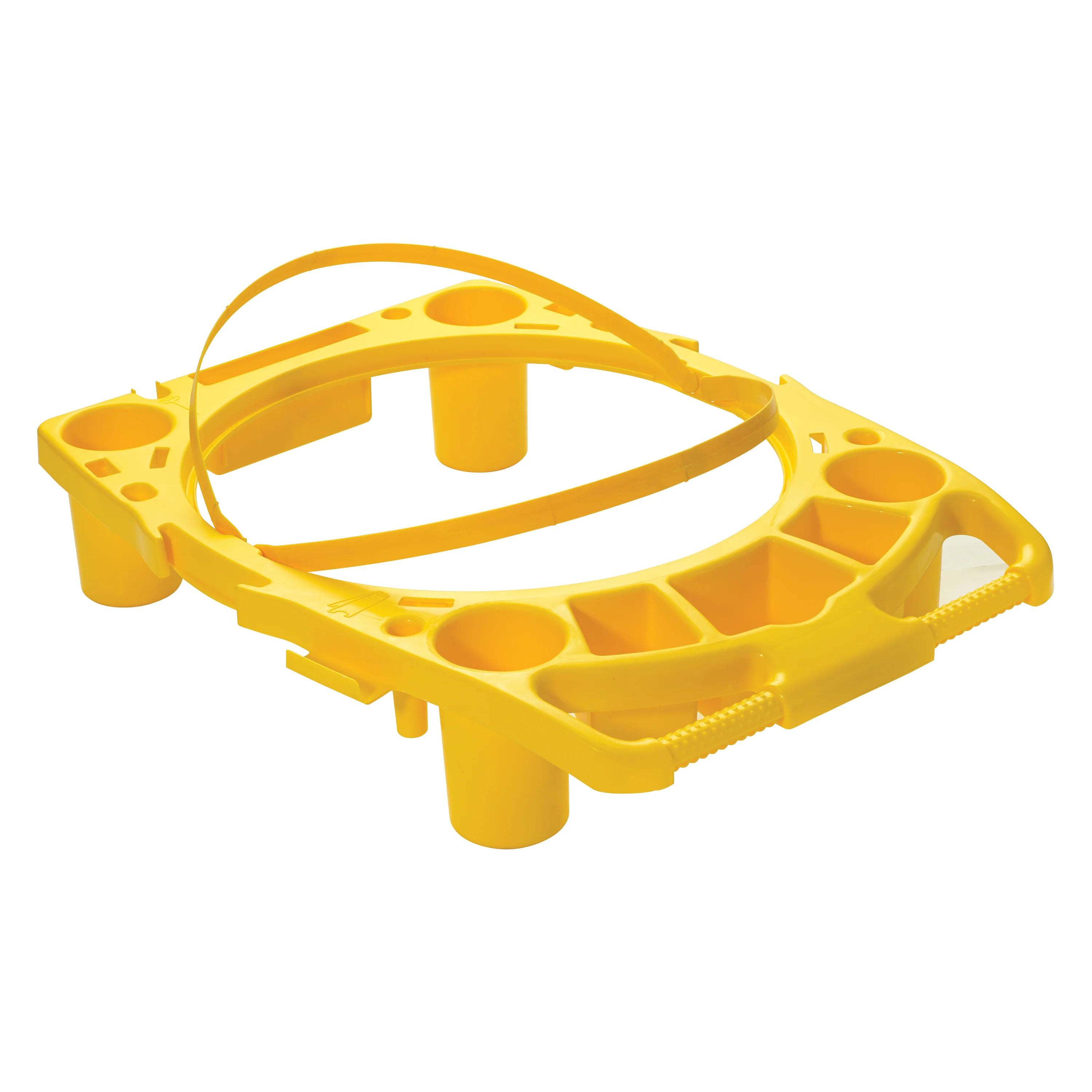 Winco TCD-44Y Janitorial Caddy Polypropylene Yellow with Multiple Storage Compartments - Image 2