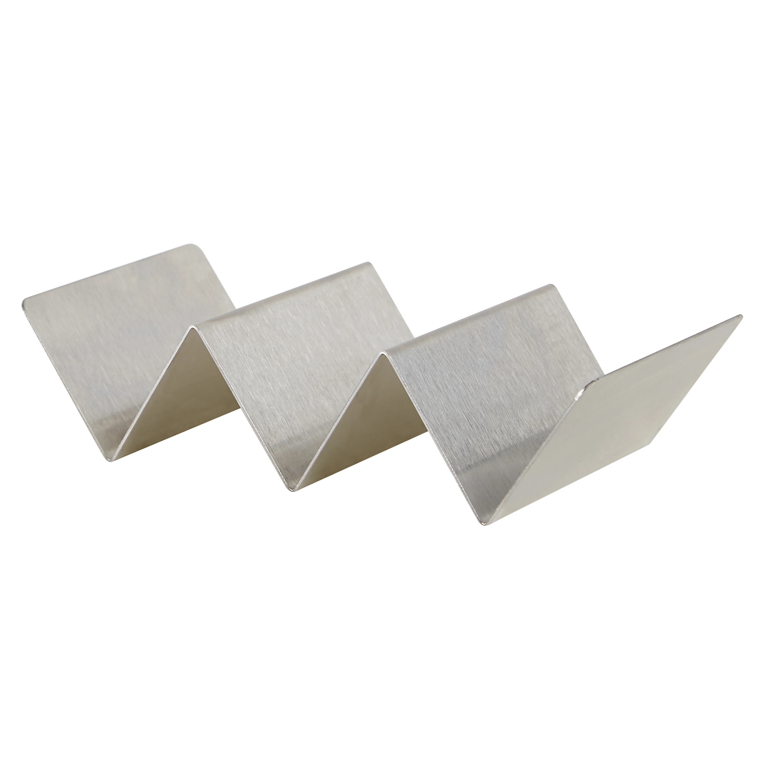 Winco TCHS-23 8-3/8 Inch Taco Holder Holds 2 to 3 Tacos Stainless Steel Brushed Finish