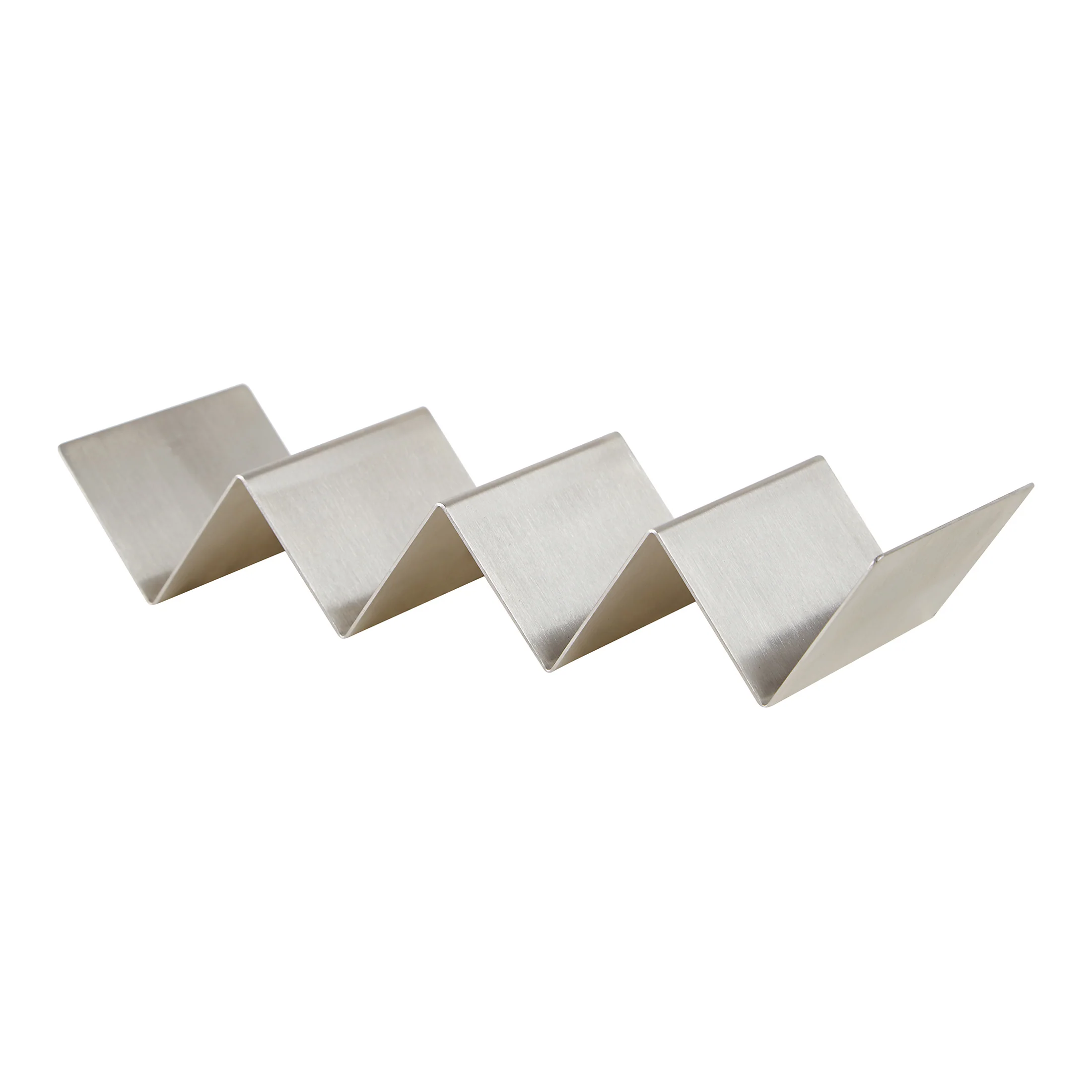 Winco TCHS-34 11-3/8 Inch Taco Holder Holds 3-4 Tacos Stainless Steel Brushed Finish - Image 2