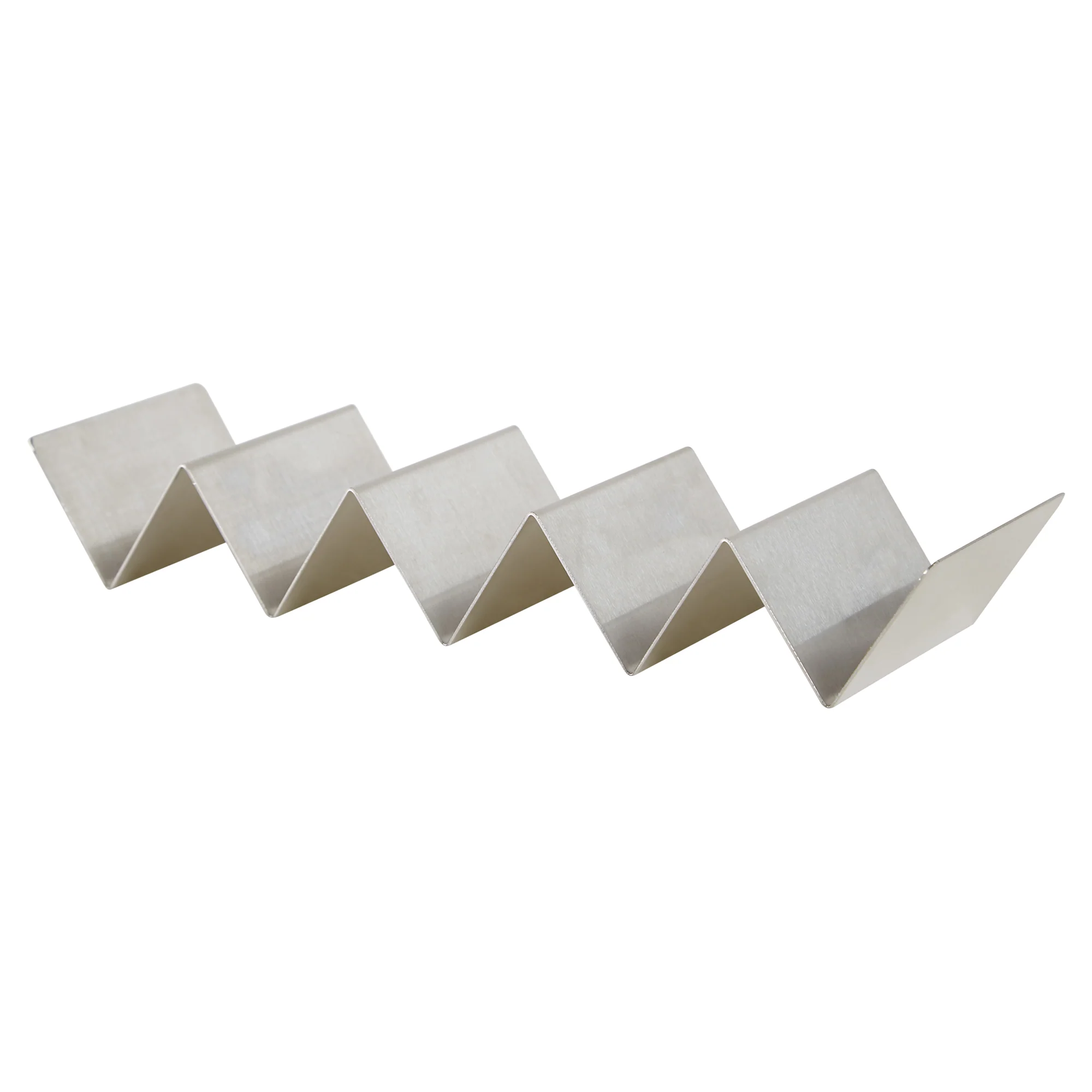 Winco TCHS-45 14 Inch Taco Holder Stainless Steel Brushed Finish with 4-5 Capacity - Image 2