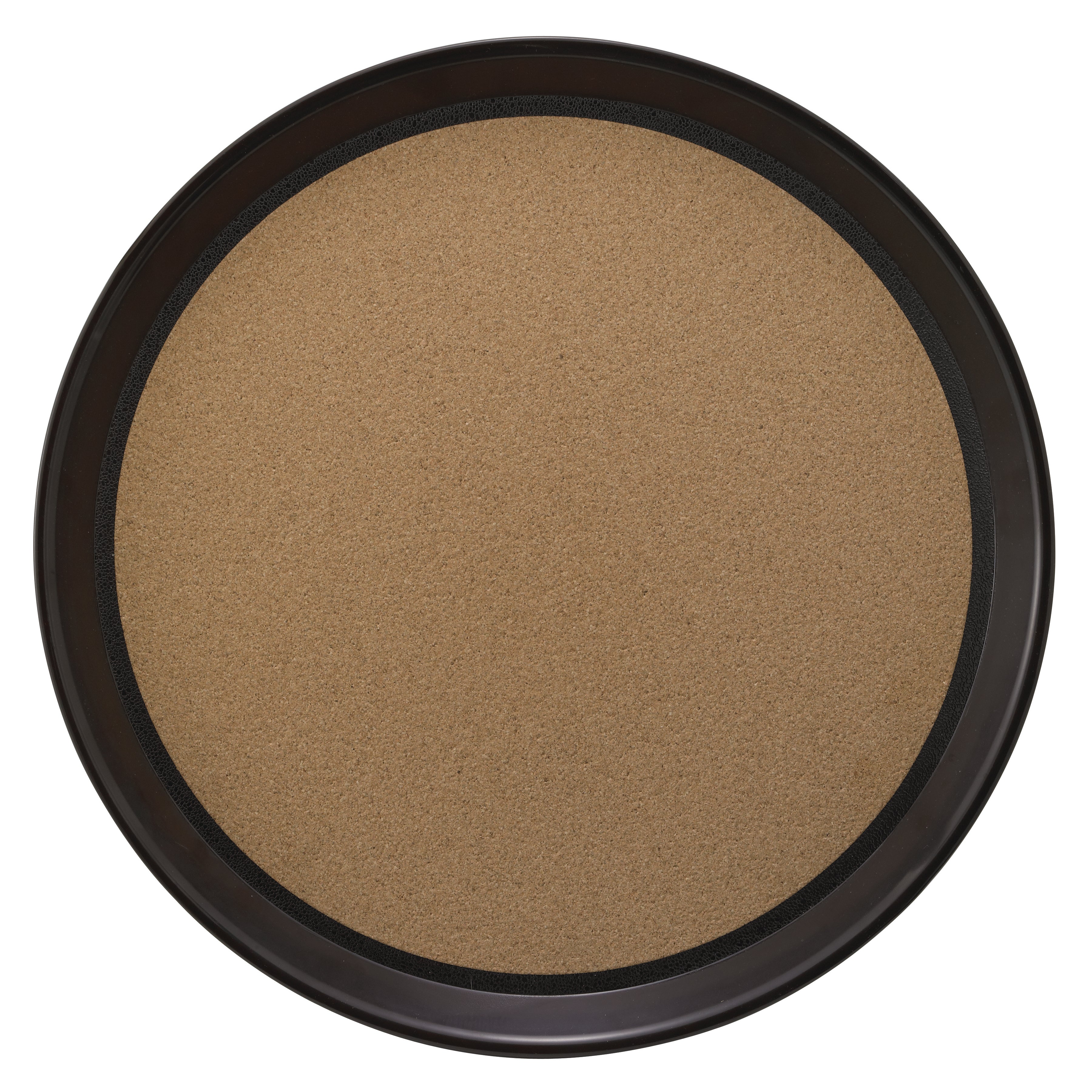 Winco TCK-14 14 Inch Round Tray with Cork Liner Plastic Brown