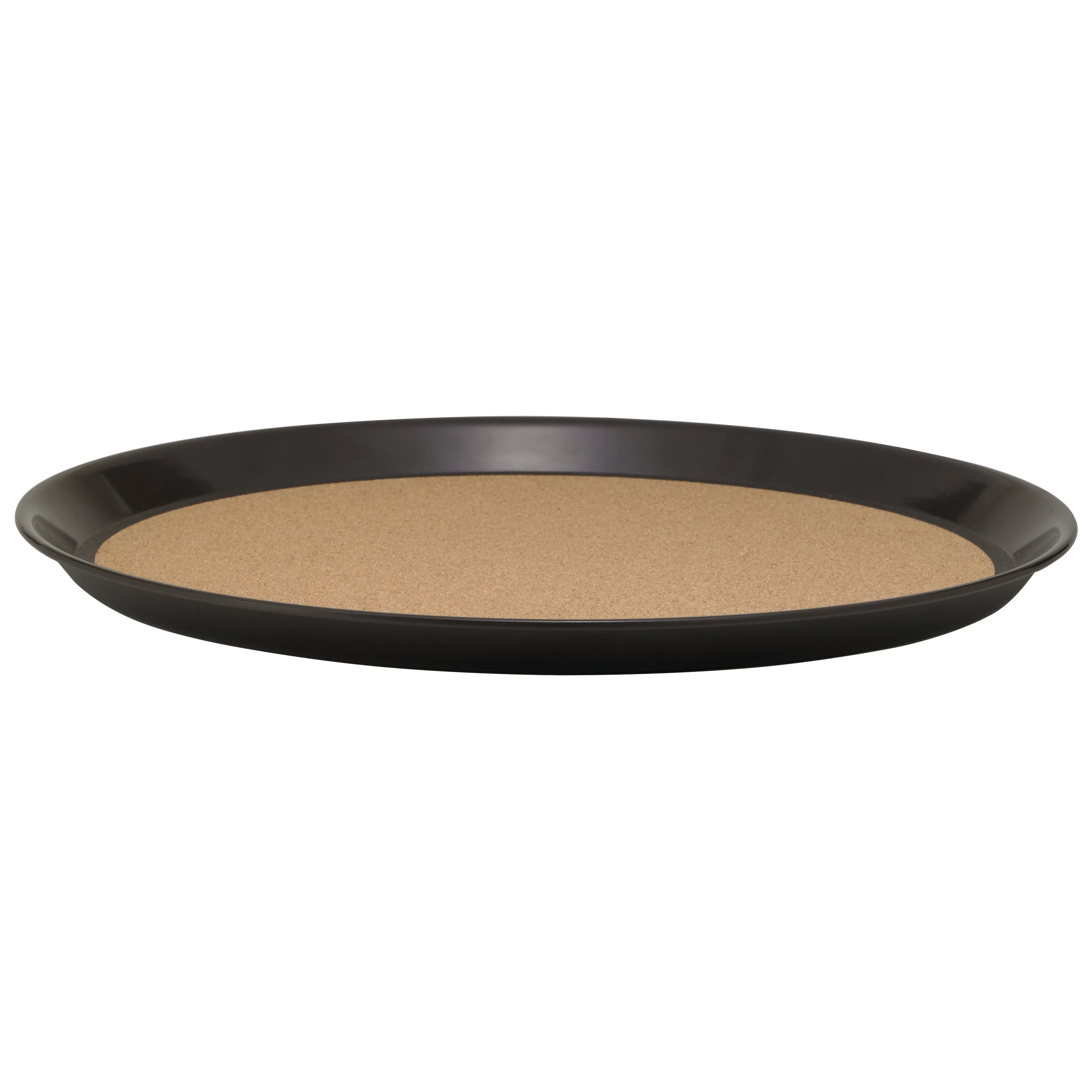 Winco TCK-14 14 Inch Round Tray with Cork Liner Plastic Brown - Image 3