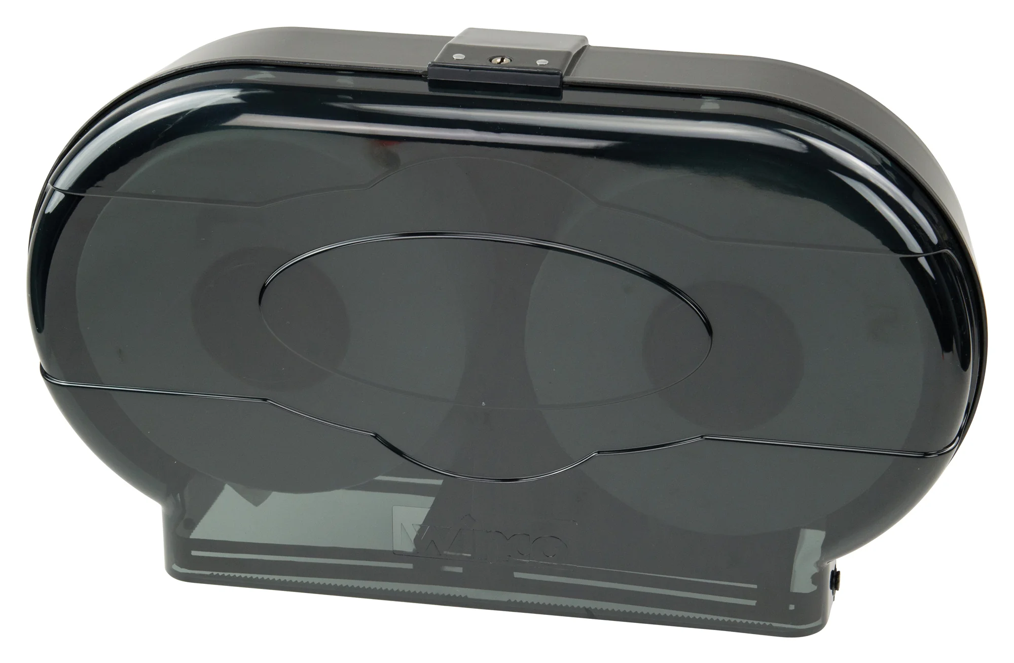 Winco TD-220 9-1/2 Inch Diameter Plastic Toilet Paper Dispenser Double Roll - Image 2