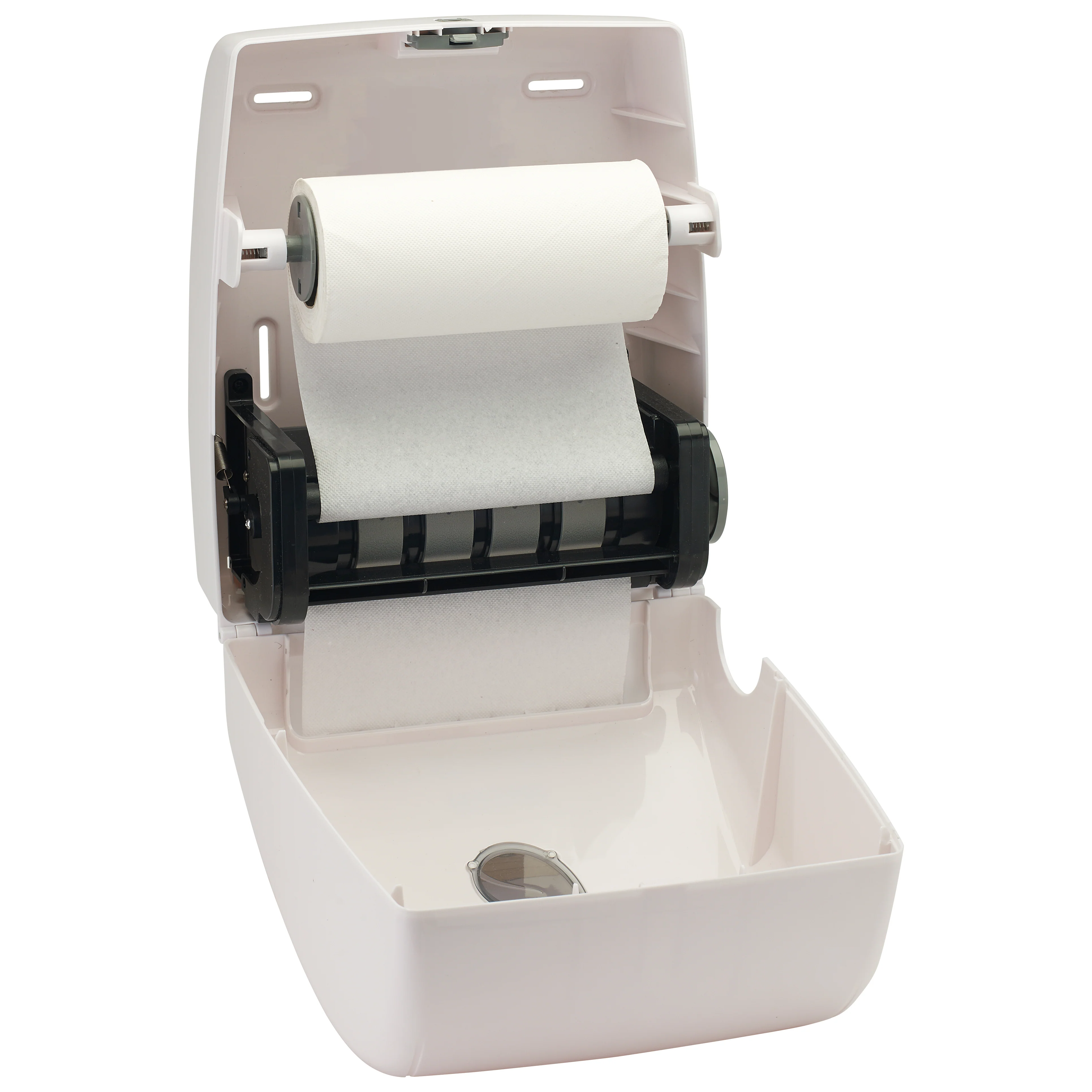 Winco TDAC-8W 12 Inch Wall Mount Touch-free Paper Towel Dispenser White with Plastic - Image 3