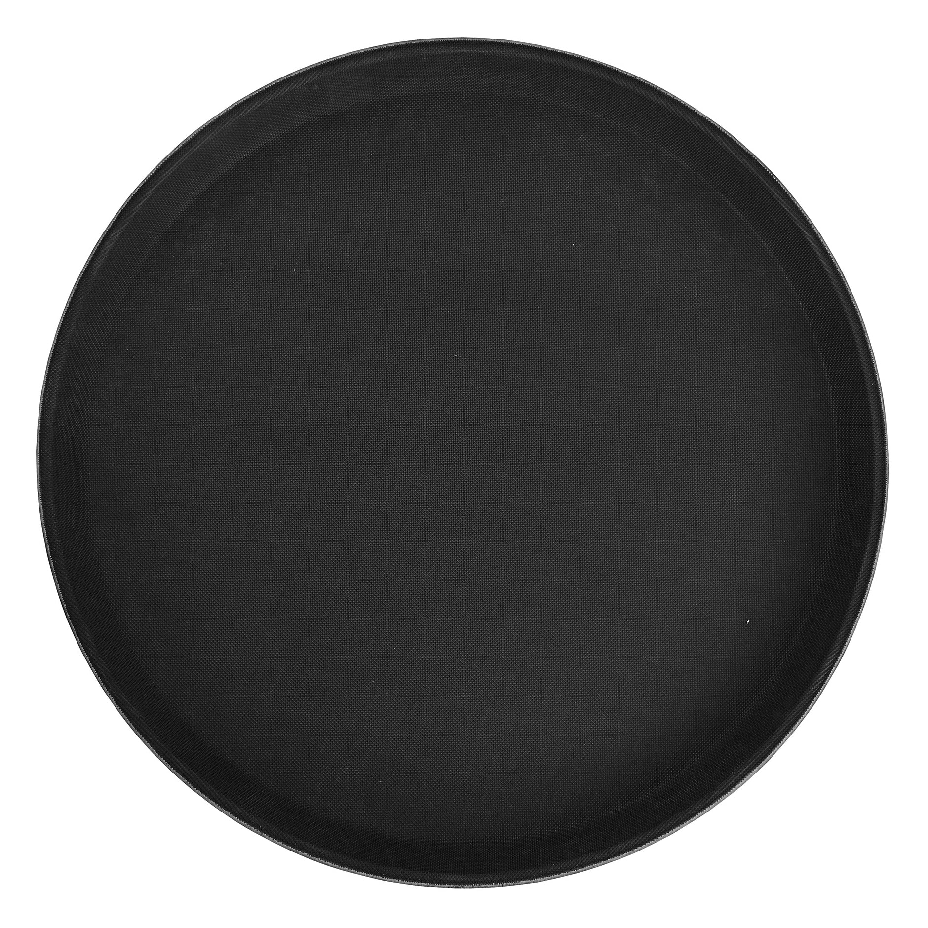 Winco TFG-11K 11 Inch Round Serving Tray Non-Skid Fiberglass Black - Image 2