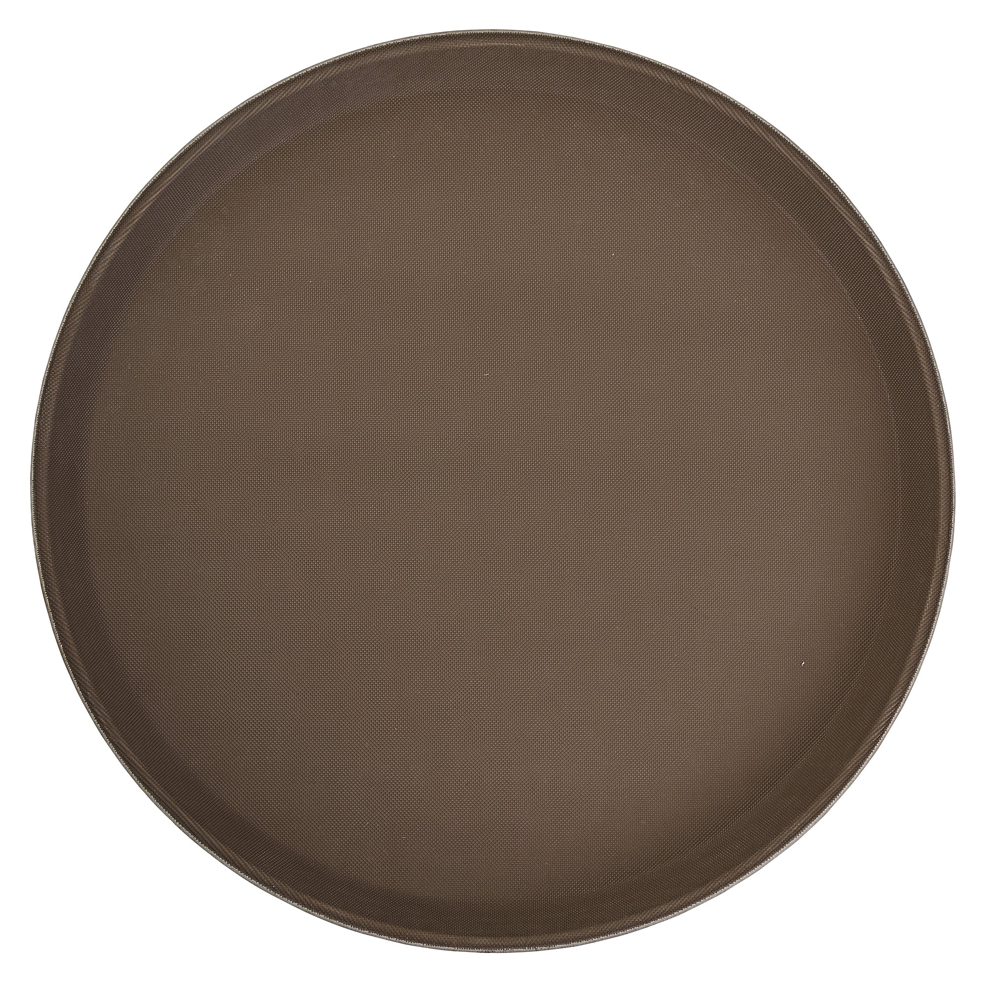 Winco TFG-16N 16 Inch Round Tray Non-Skid Brown Fiberglass Surface - Image 2