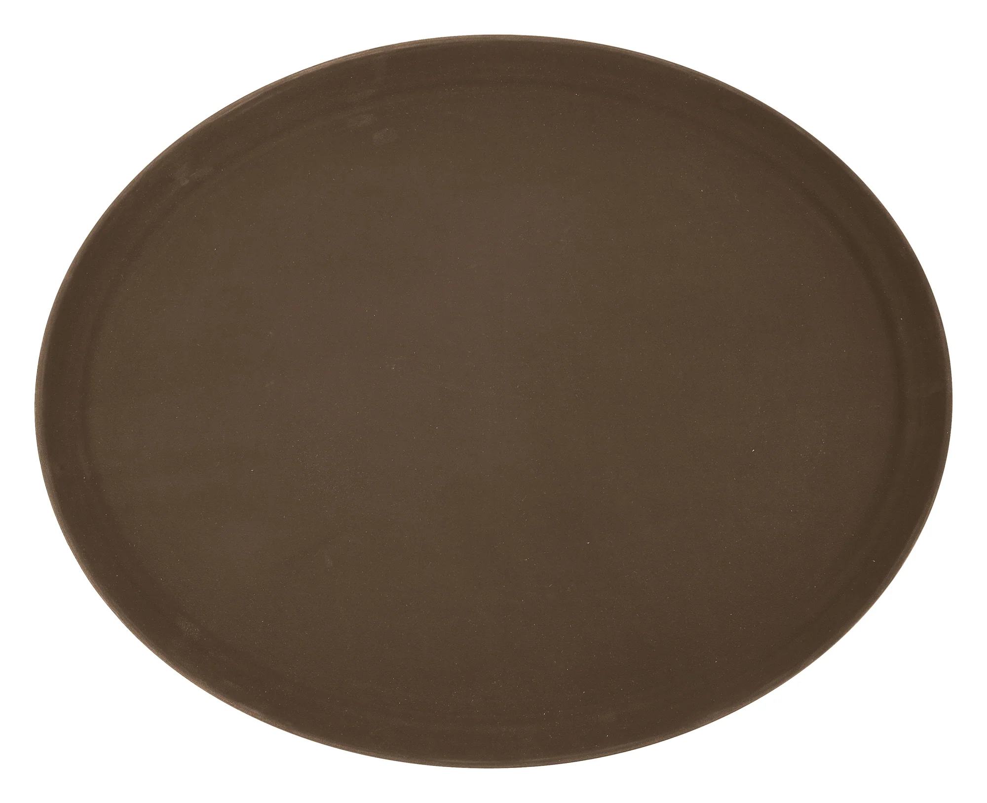 Winco TFG-2622N 26 Inch Serving Tray Non-Skid Oval Brown Fiberglass