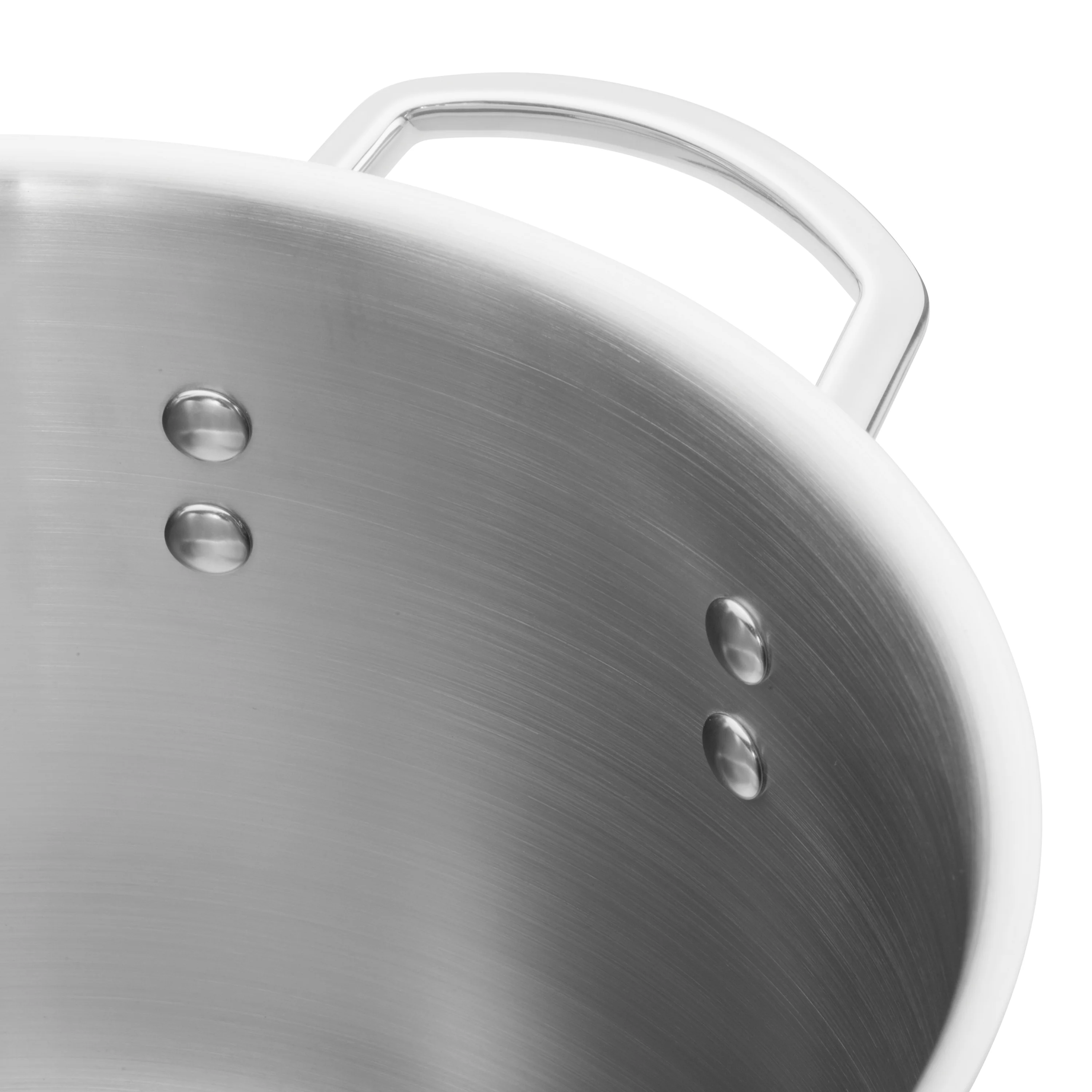 Winco TGSP-6 6 Qt Induction Ready Stock Pot with Cover Riveted Handles Stainless Steel - Image 3