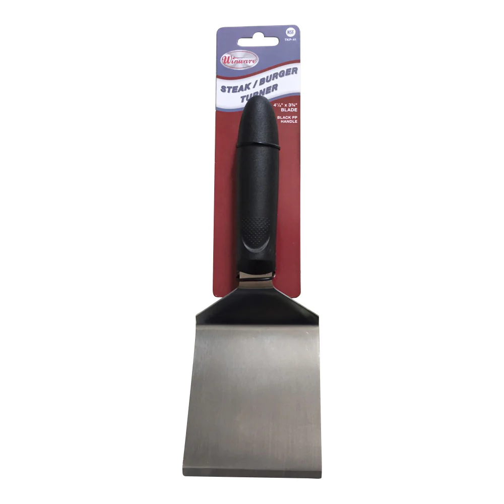 Winco TKP-41 4-1/8 Inch Blade Offset Turner Ergonomic Polypropylene Handle - Image 3