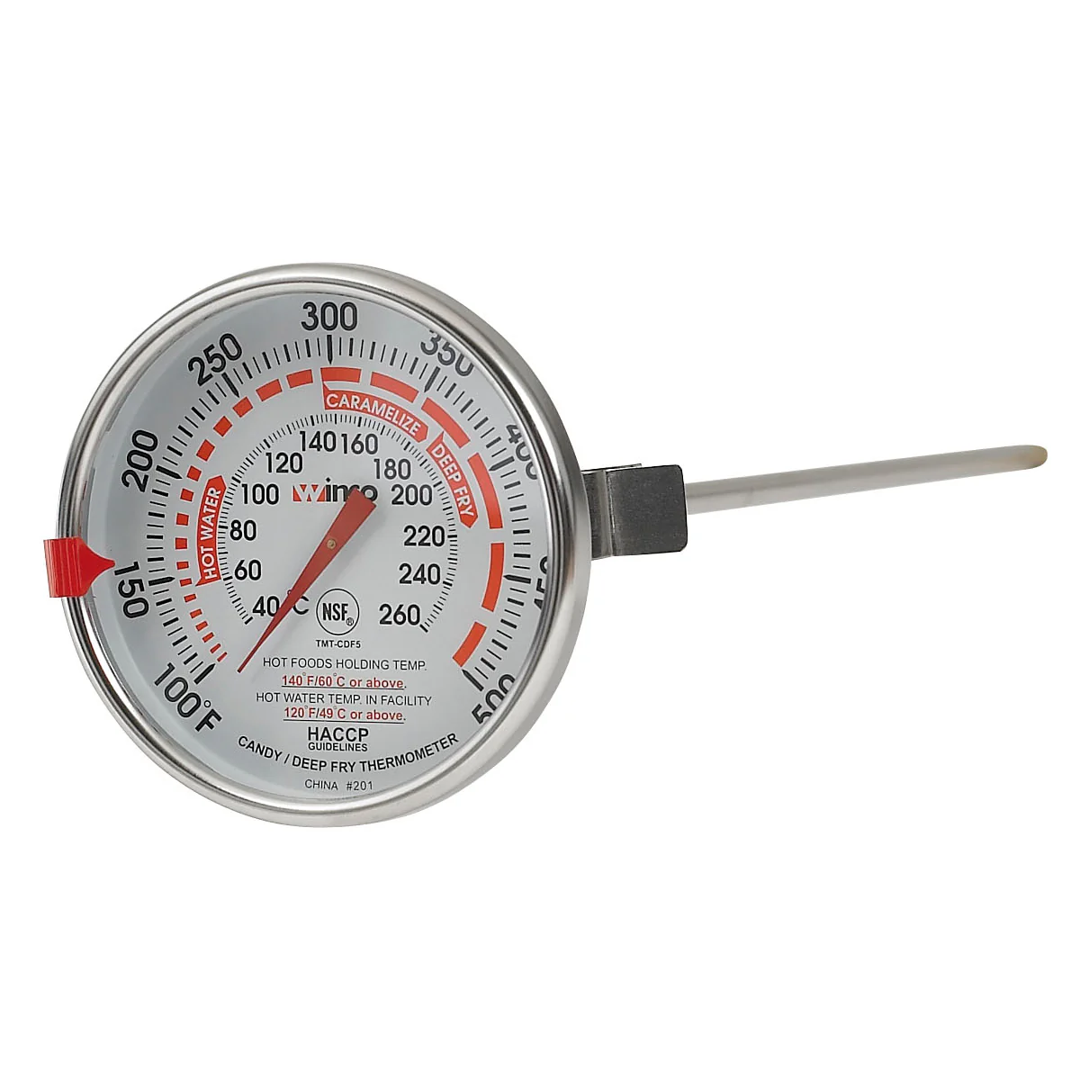 Winco TMT-CDF5 3 Inch Dial Candy Deep Fry Thermometer with Adjustable Indicator - Image 2