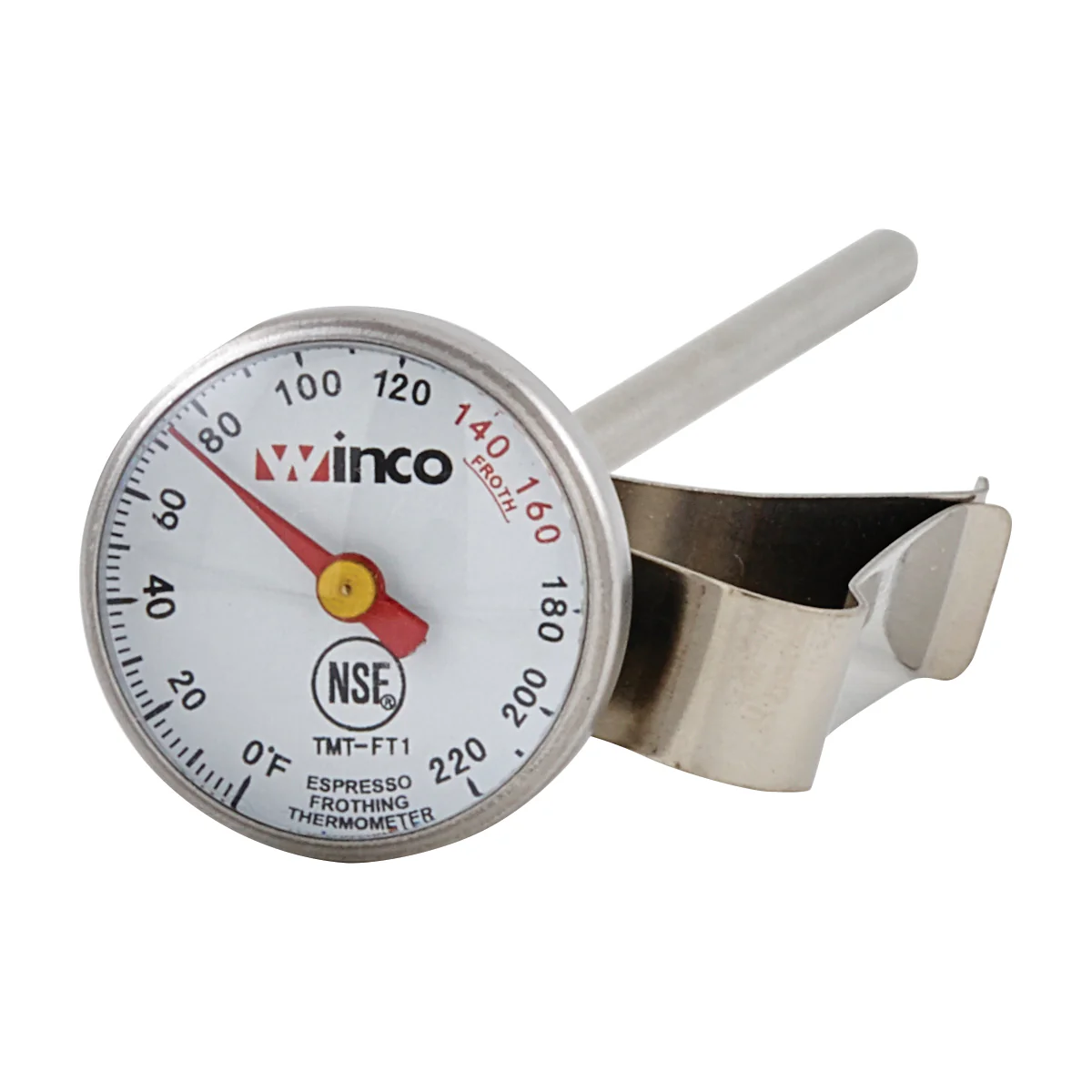 Winco TMT-FT1 Frothing Thermometer 5 Inch Probe NSF Certified Stainless Steel - Image 3